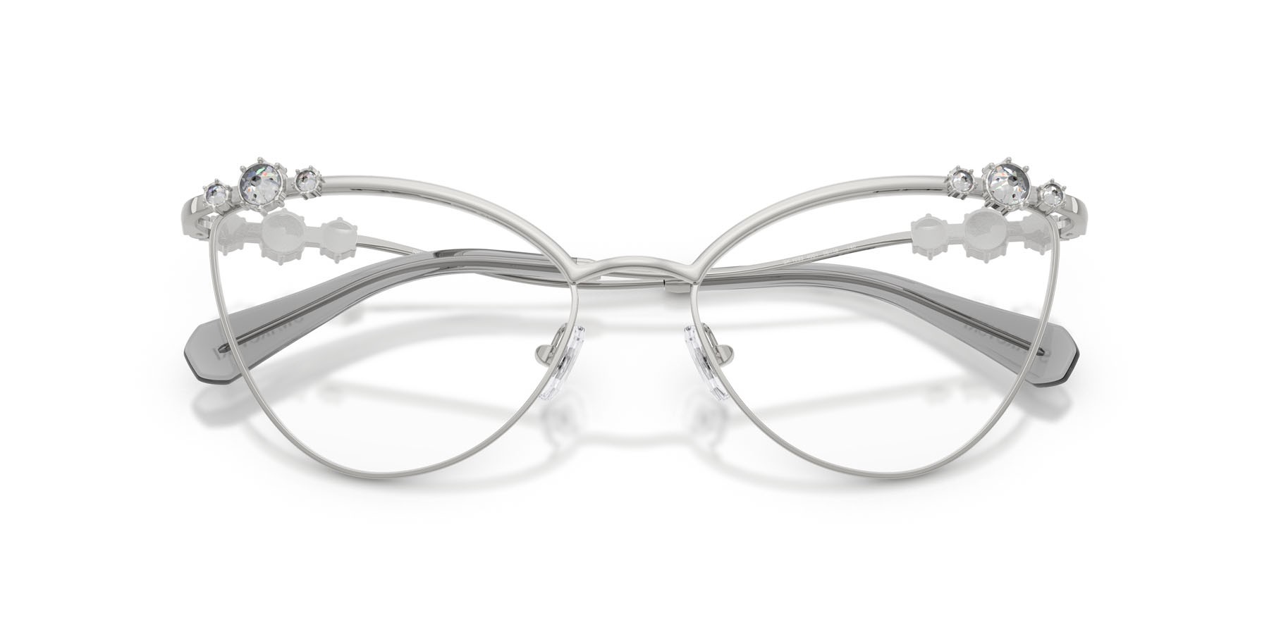 Eyeglasses Swarovski SK 1033 (4001) color argento shape cat eye lenses lente demo