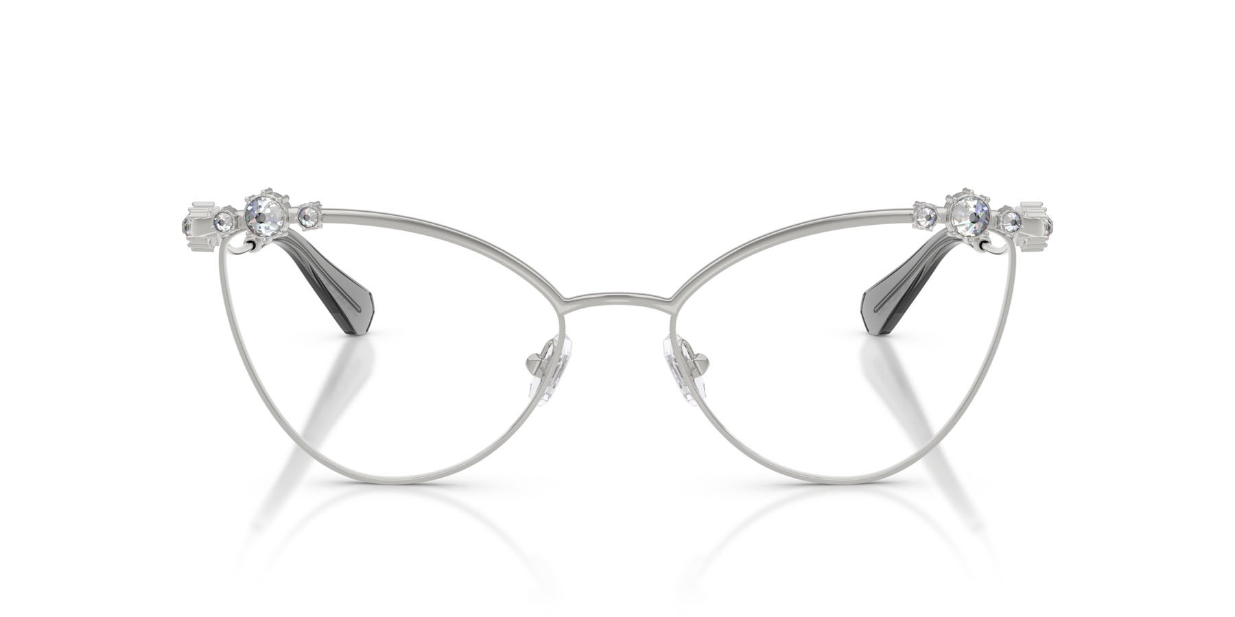 Eyeglasses Swarovski SK 1033 (4001) color argento shape cat eye lenses lente demo