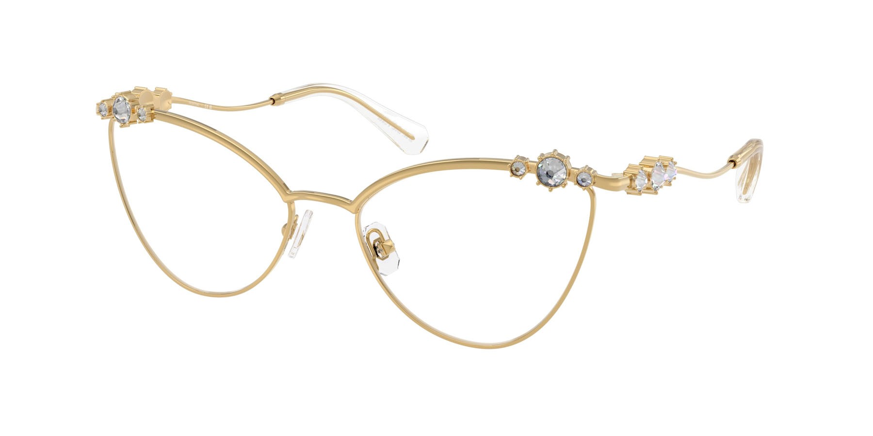 Eyeglasses Swarovski SK 1033 (4004) color oro shape cat eye lenses lente demo