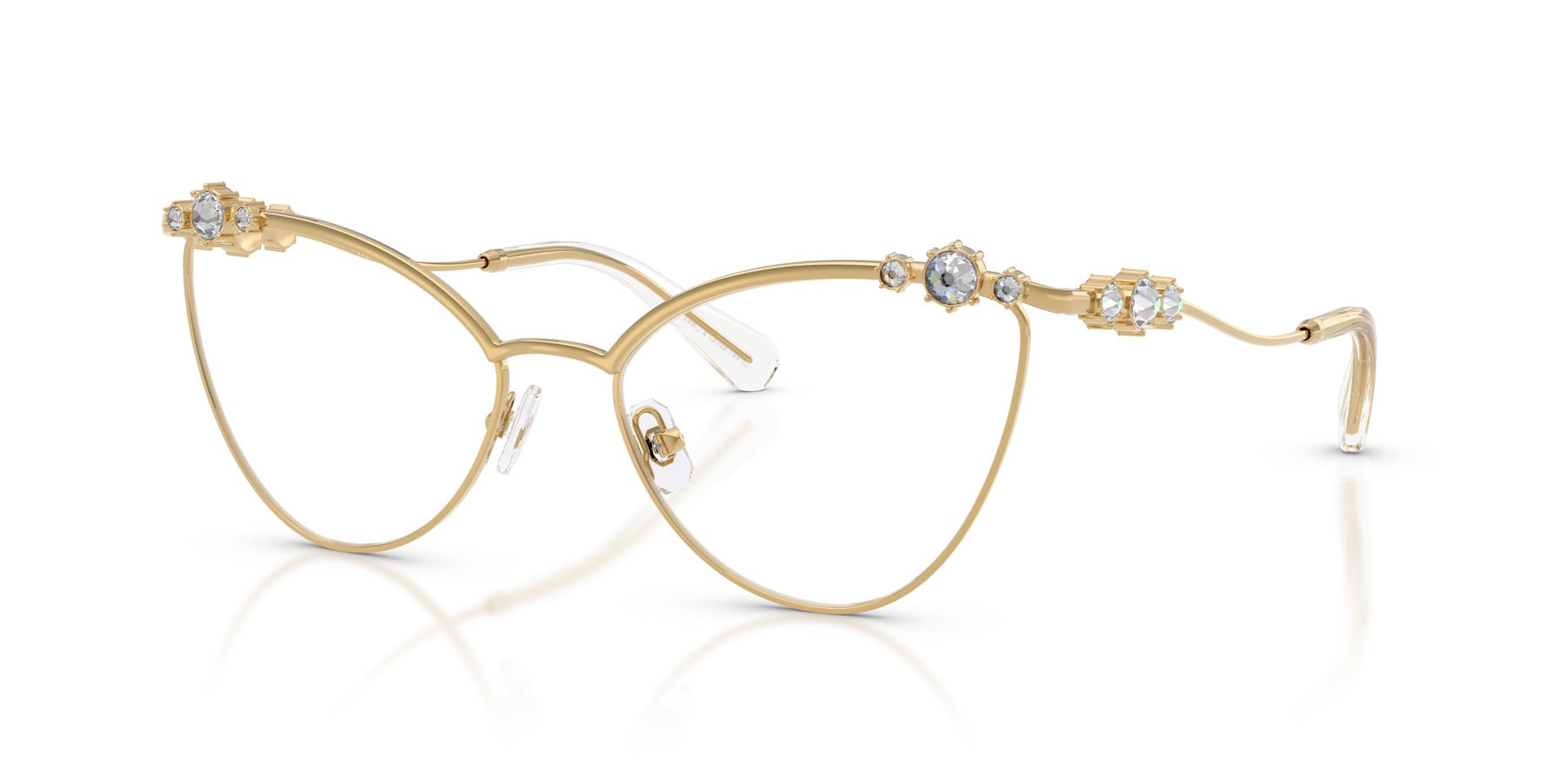 Eyeglasses Swarovski SK 1033 (4004) color oro shape cat eye lenses lente demo