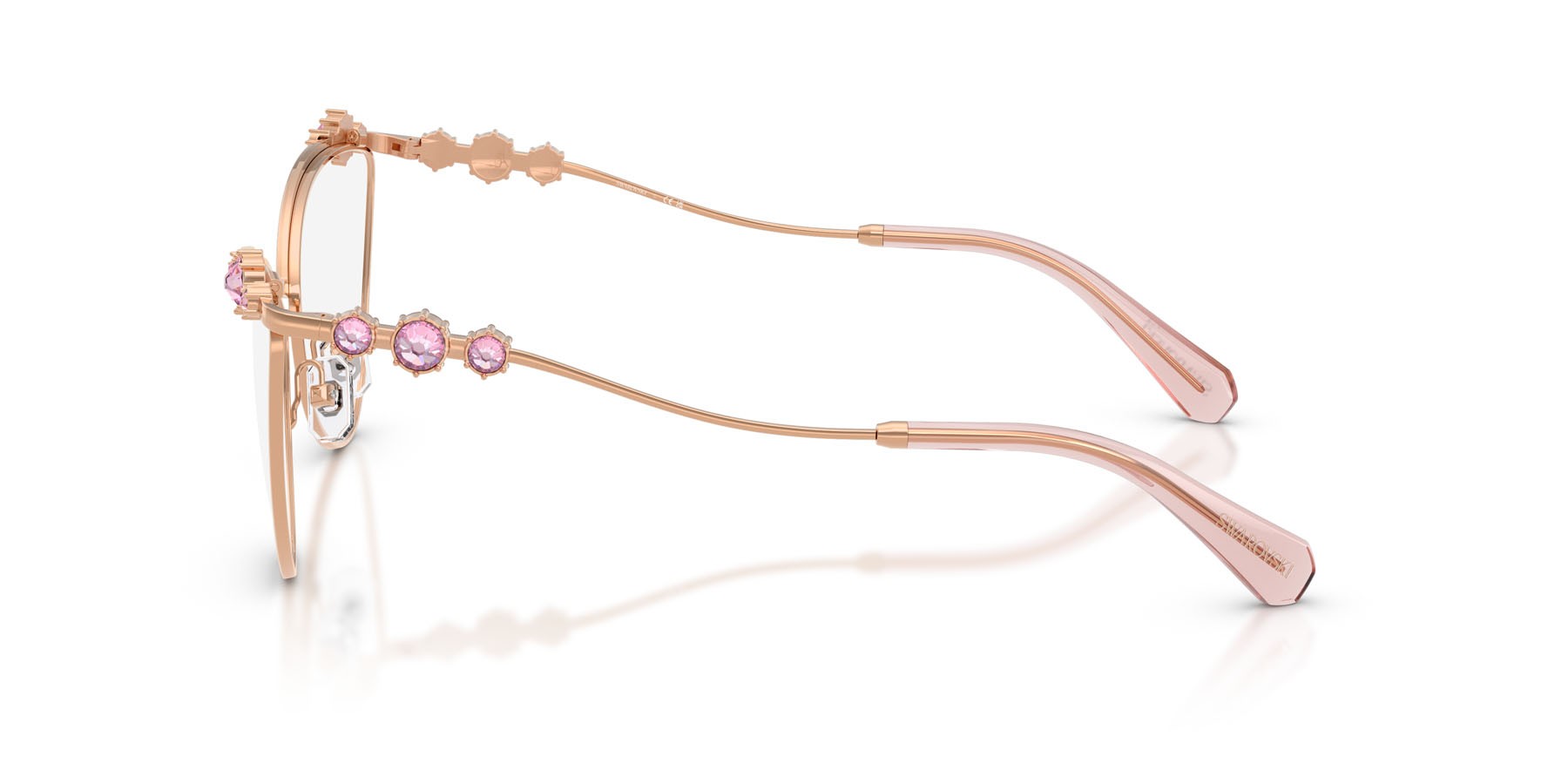 Eyeglasses Swarovski SK 1033 (4014) color oro rose shape cat eye lenses lente demo