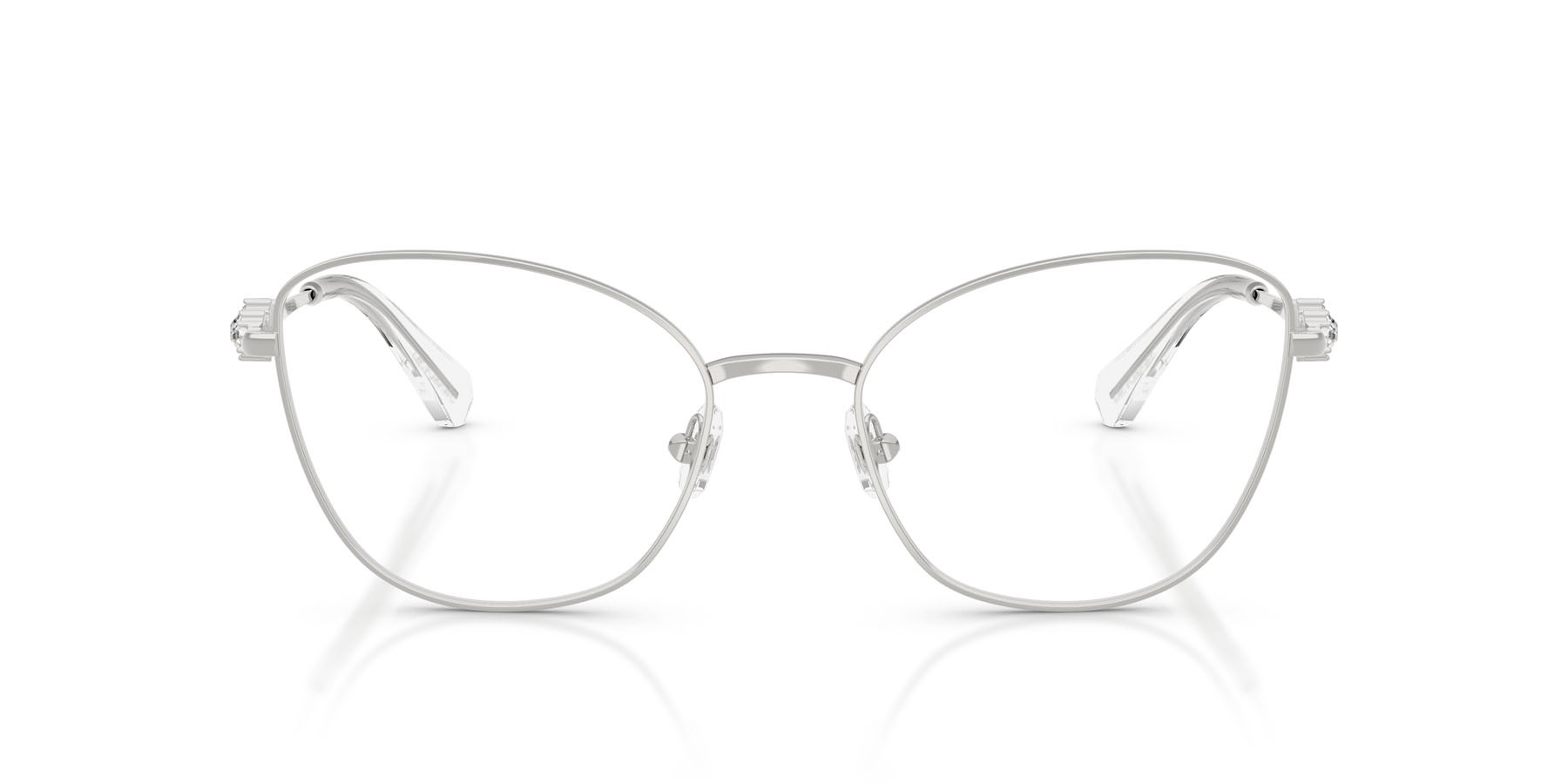Eyeglasses Swarovski SK 1034 (4001) color argento shape cat eye lenses lente demo