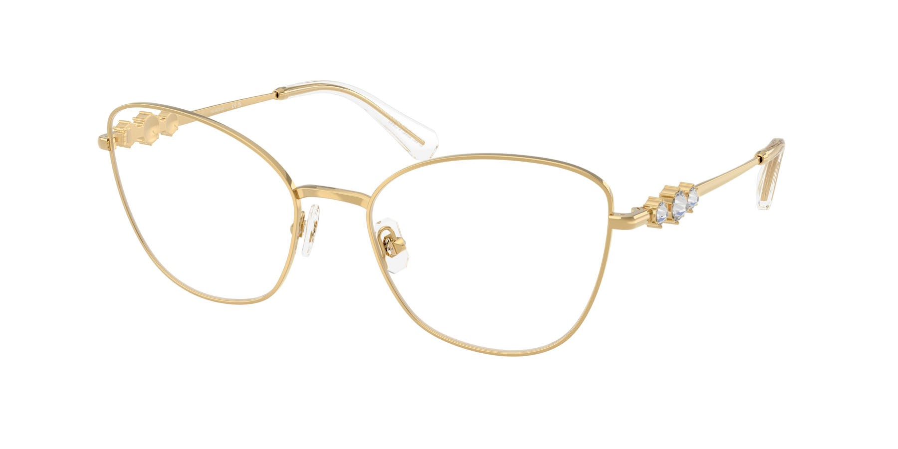 Eyeglasses Swarovski SK 1034 (4004) color oro shape cat eye lenses lente demo