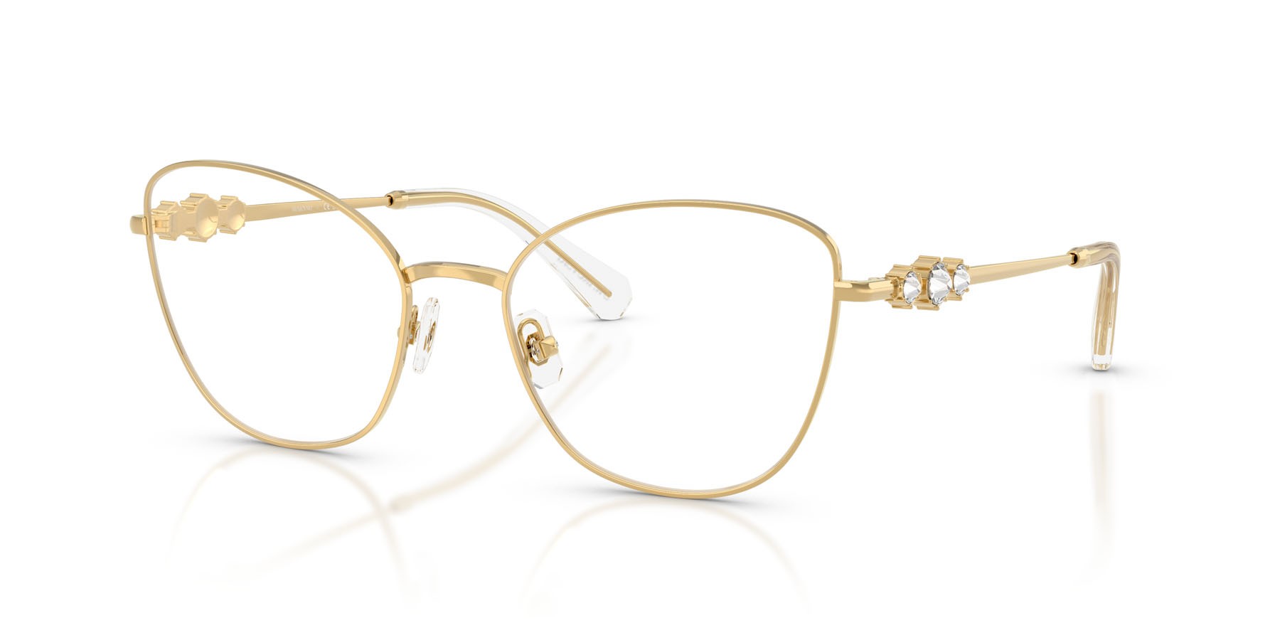 Eyeglasses Swarovski SK 1034 (4004) color oro shape cat eye lenses lente demo