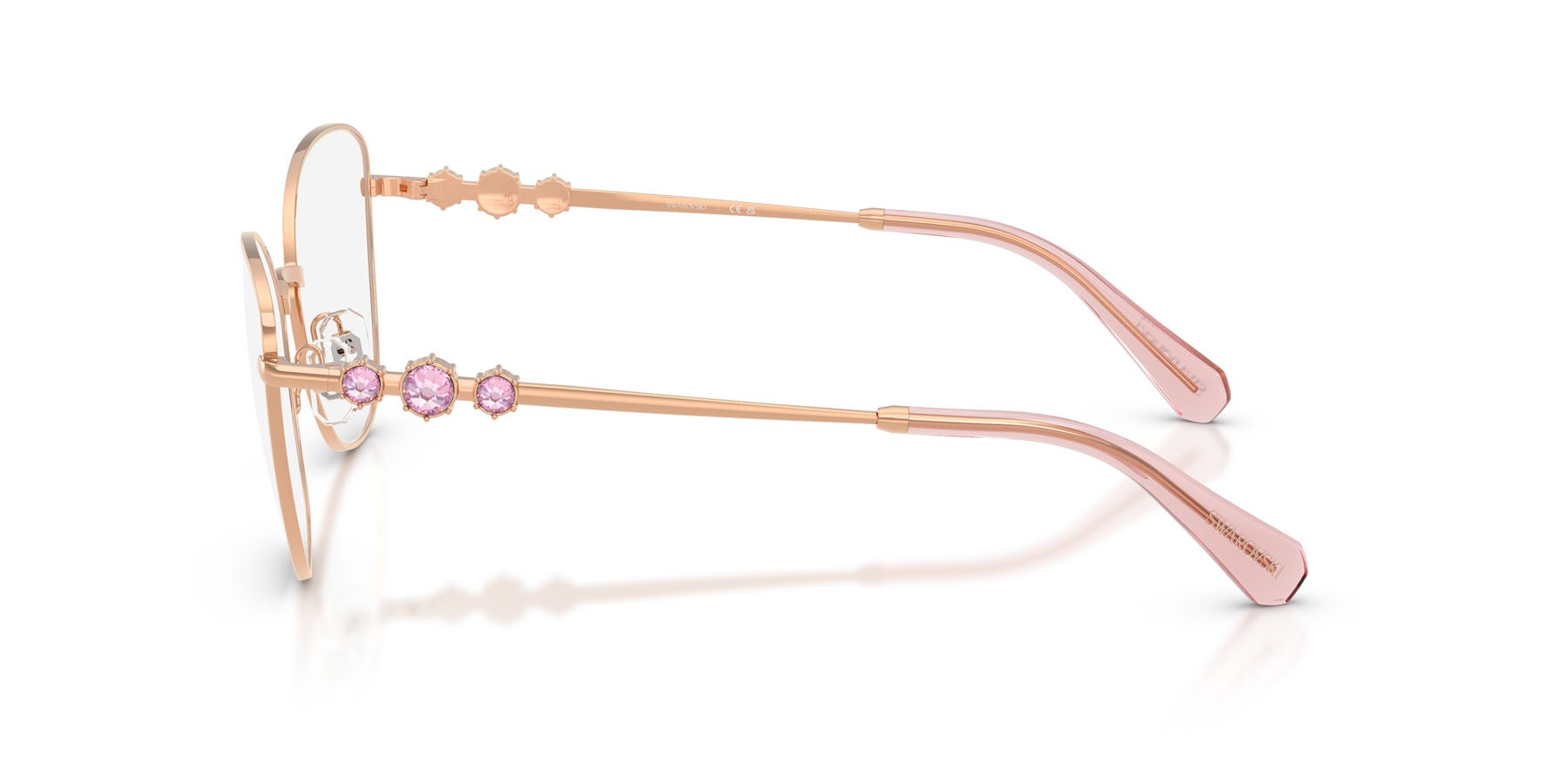 Eyeglasses Swarovski SK 1034 (4014) color oro rose shape cat eye lenses lente demo