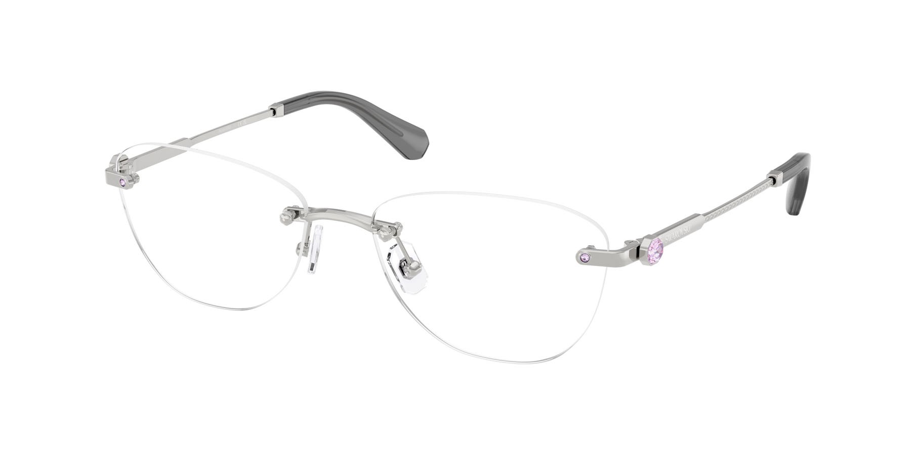 Occhiali da vista Swarovski SK 1035D (4001) colore argento forma ovale lenti lente demo