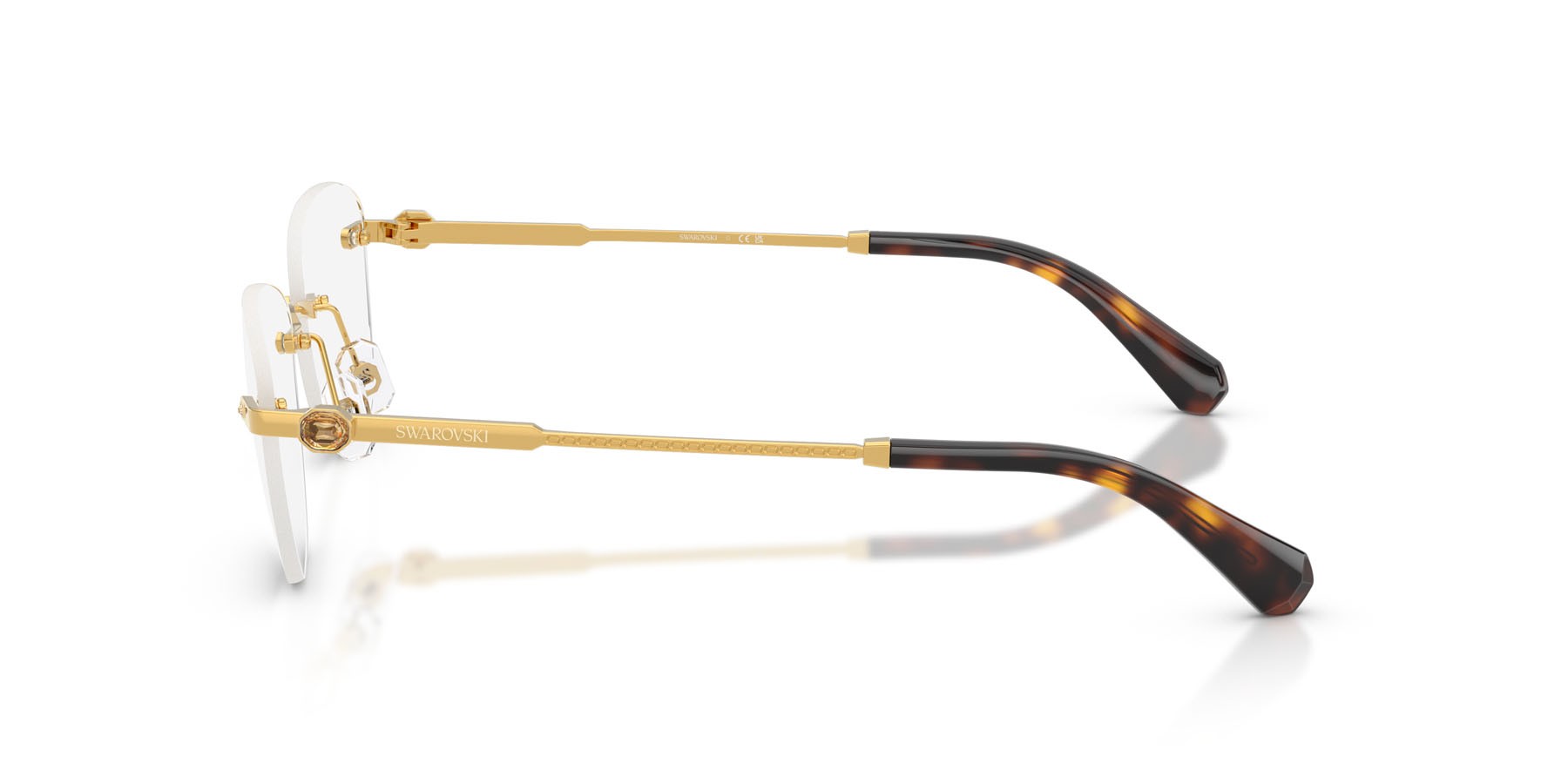 Eyeglasses Swarovski SK 1035D (4007) color oro scuro shape oval lenses lente demo