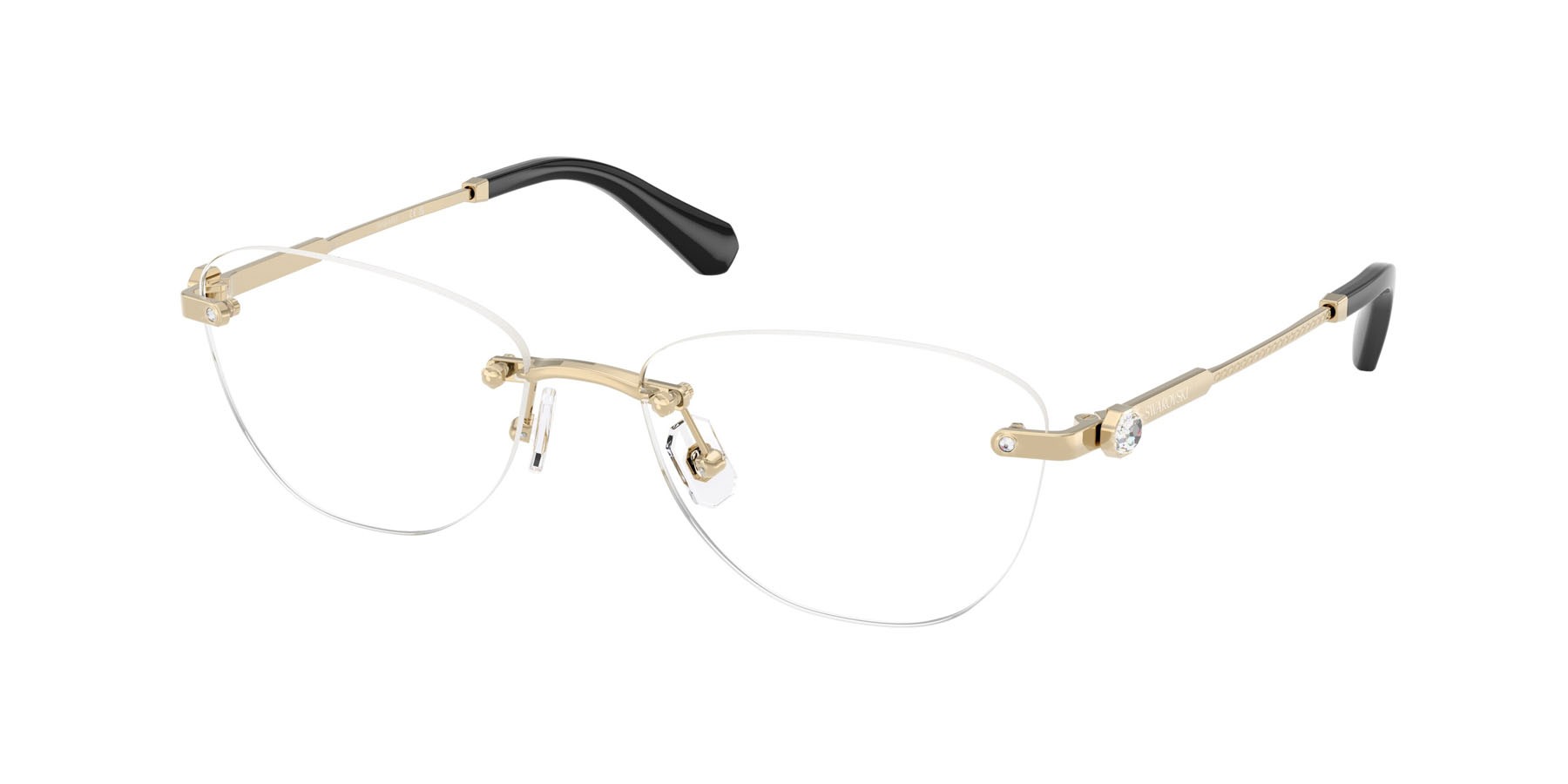 Eyeglasses Swarovski SK 1035D (4013) color oro pallido shape oval lenses lente demo