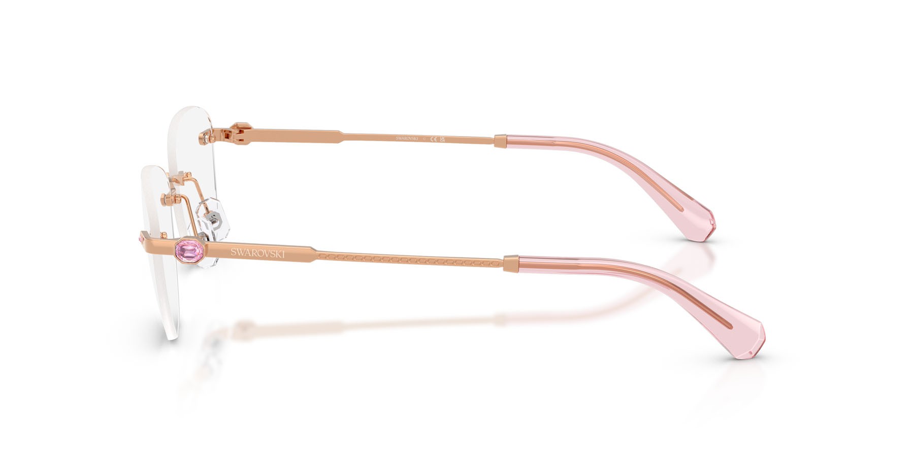 Eyeglasses Swarovski SK 1035D (4014) color oro rose shape oval lenses lente demo