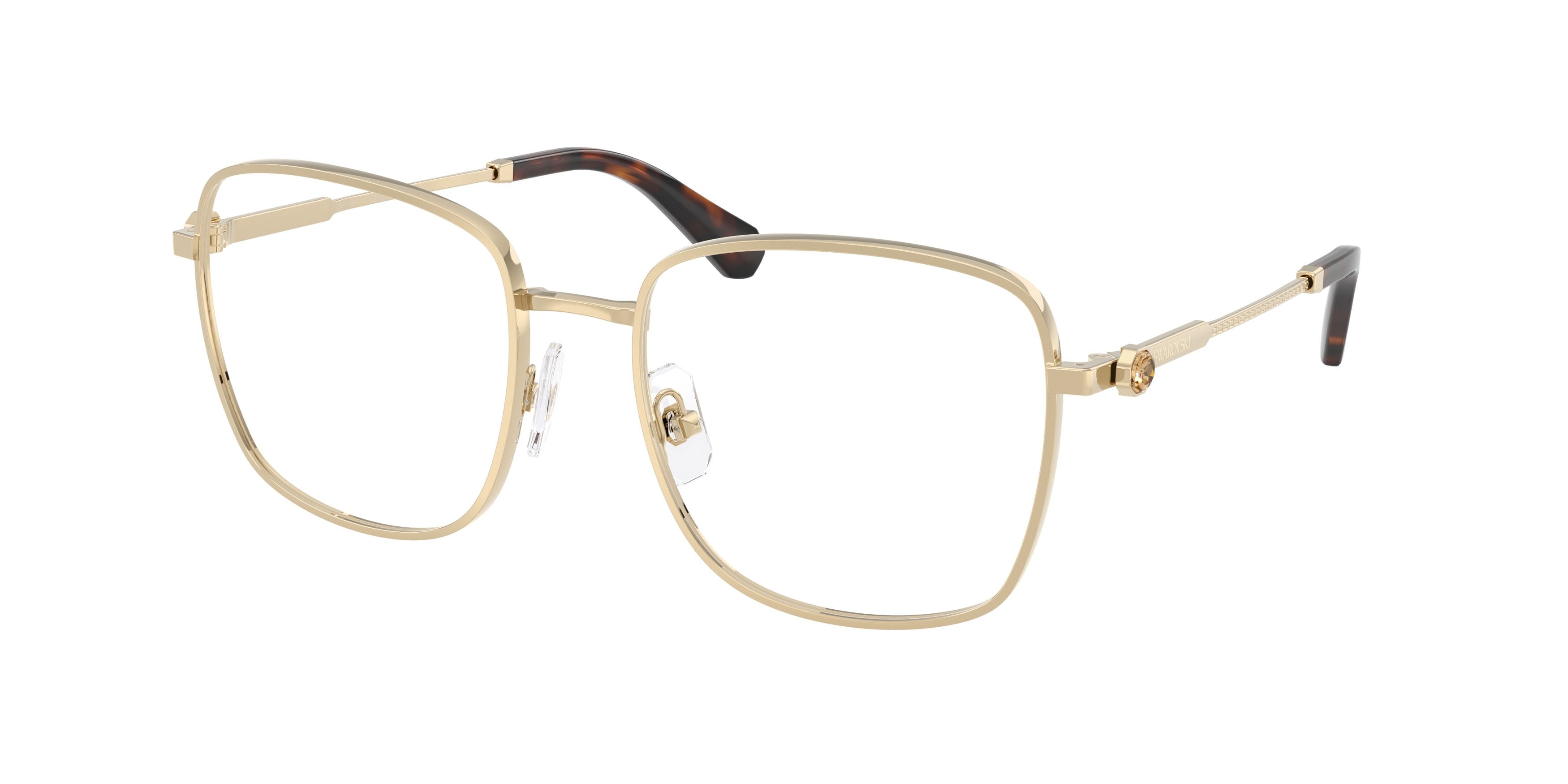 Eyeglasses Swarovski SK 1036 (4013) color oro pallido shape square lenses lente demo