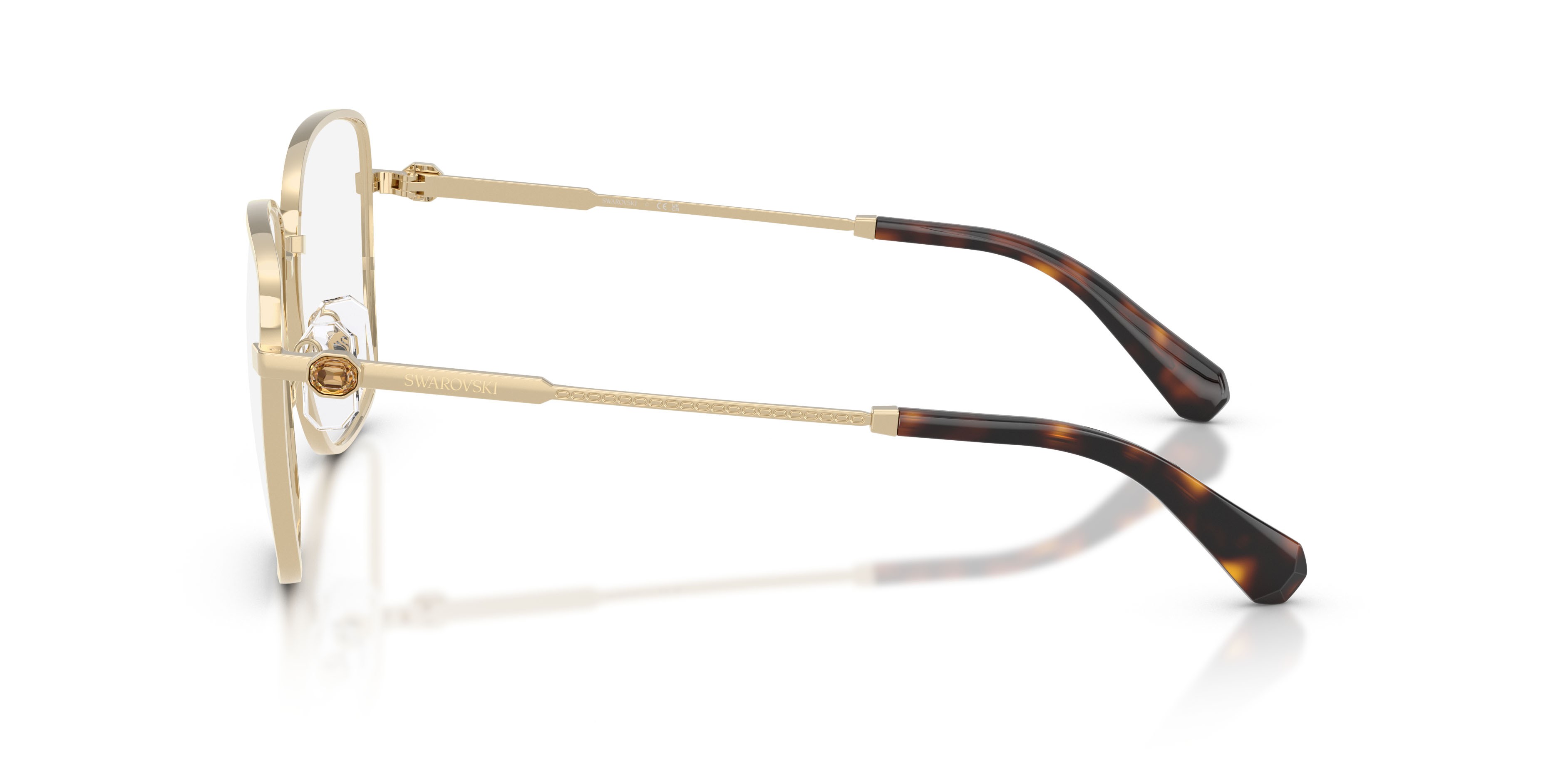 Eyeglasses Swarovski SK 1036 (4013) color oro pallido shape square lenses lente demo