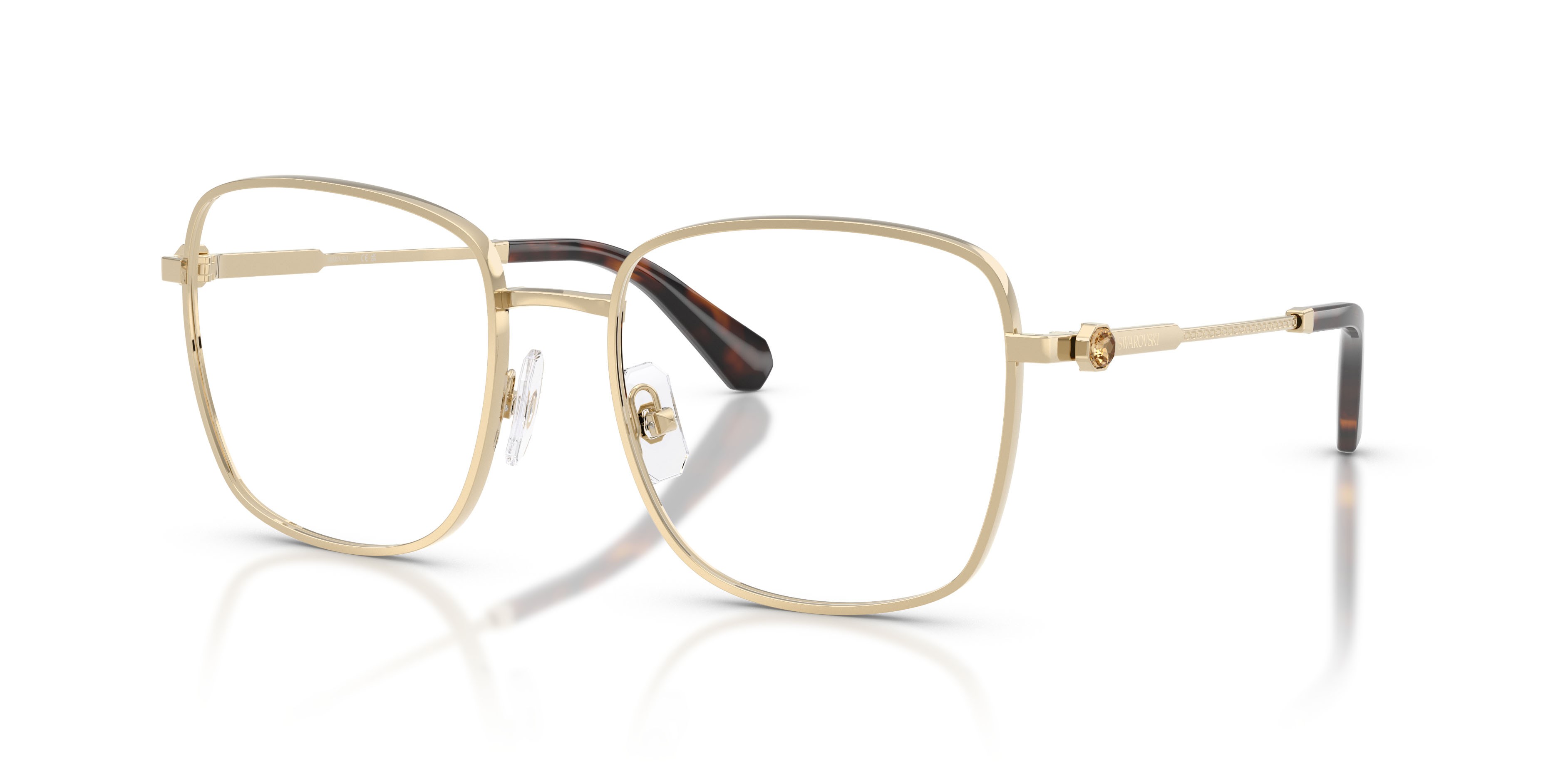 Eyeglasses Swarovski SK 1036 (4013) color oro pallido shape square lenses lente demo