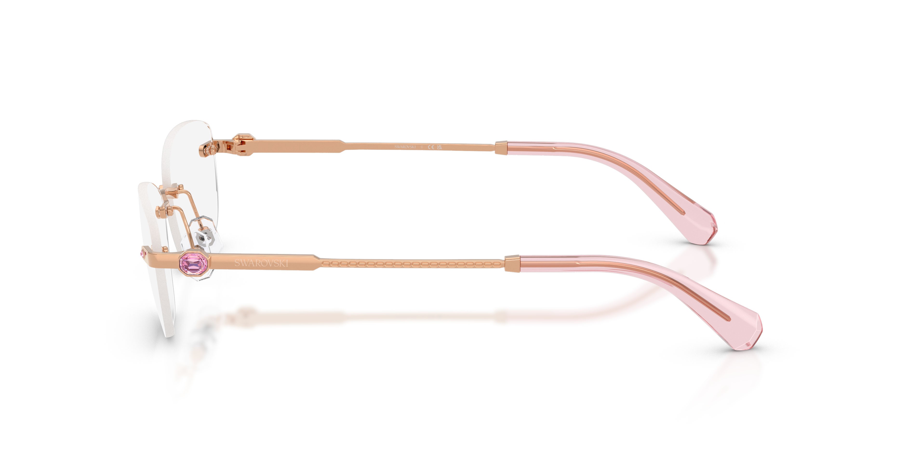 Eyeglasses Swarovski SK 1037 (4014) color oro rose shape oval lenses lente demo