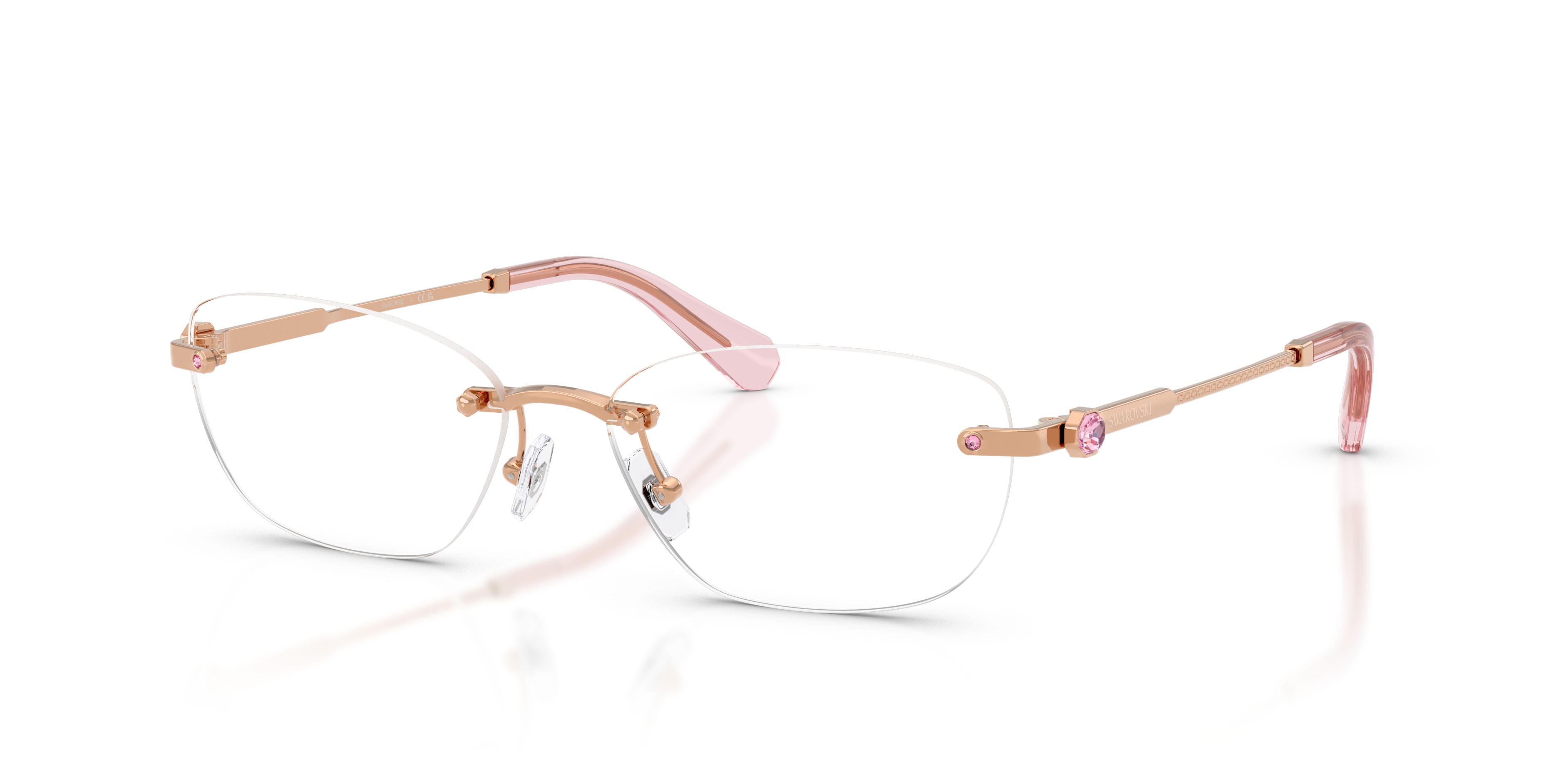 Eyeglasses Swarovski SK 1037 (4014) color oro rose shape oval lenses lente demo