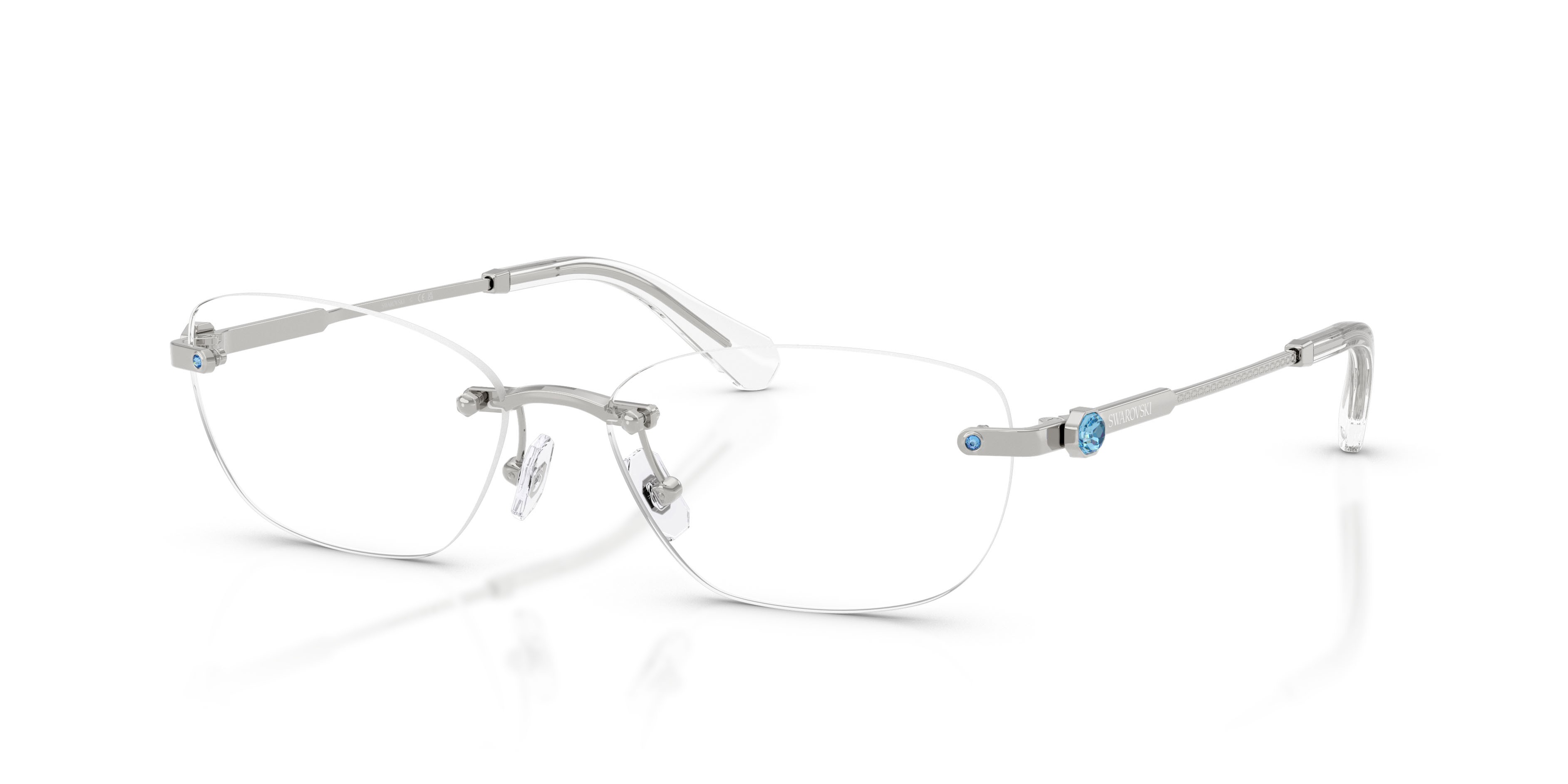 Eyeglasses Swarovski SK 1037 (4020) color argento shape oval lenses lente demo