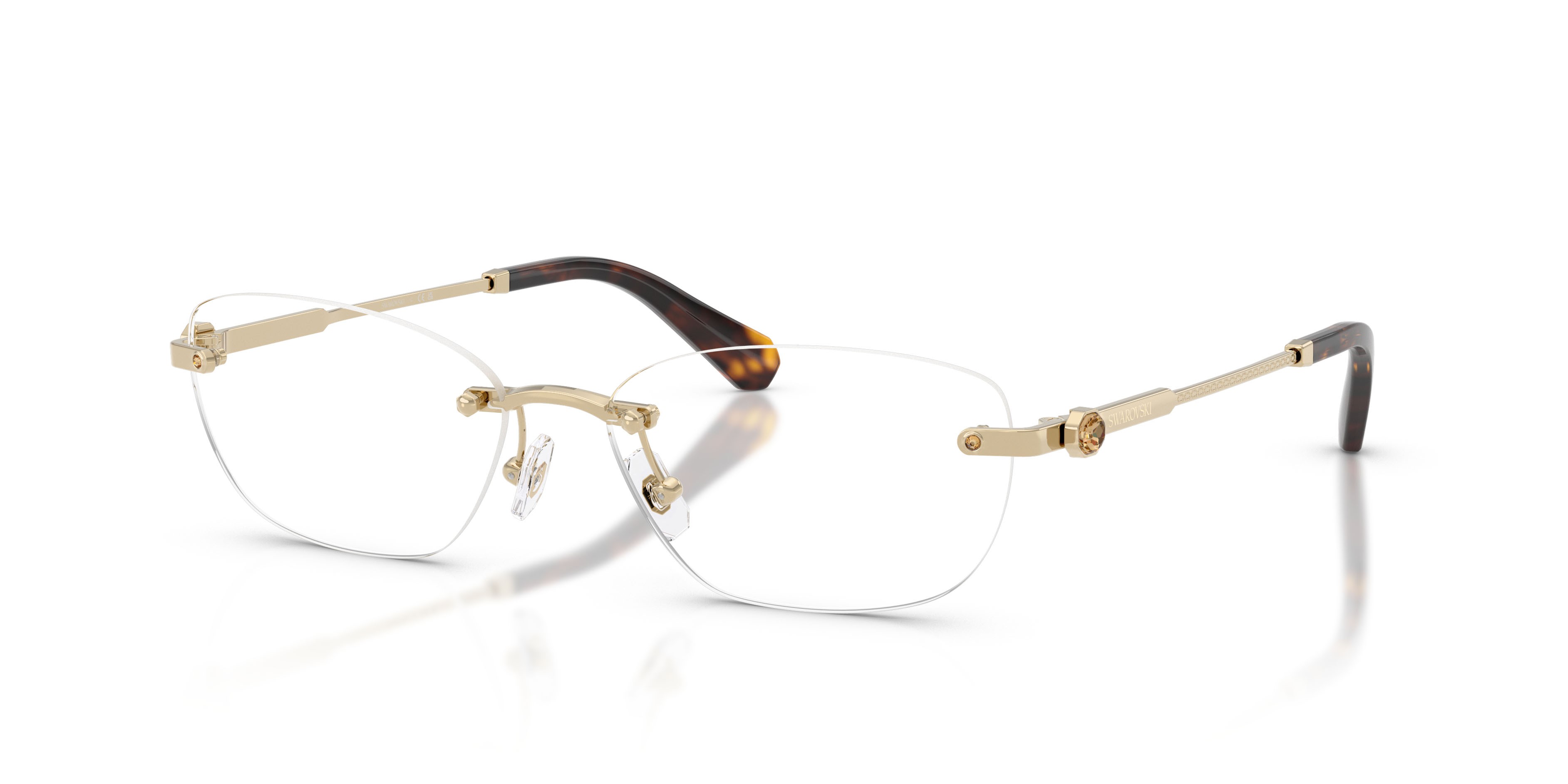 Eyeglasses Swarovski SK 1037 (4028) color oro pallido shape oval lenses lente demo