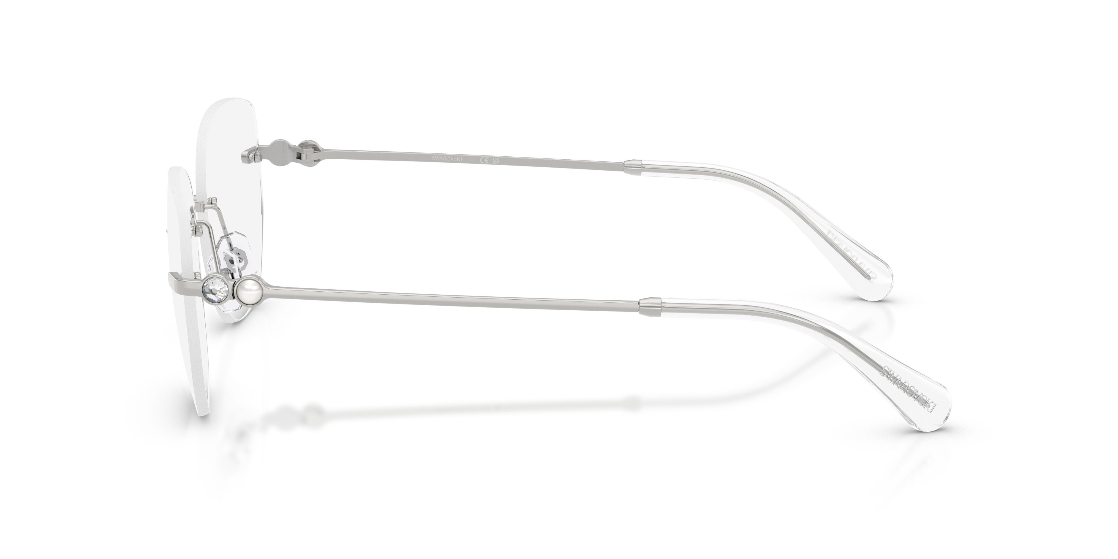 Eyeglasses Swarovski SK 1038 (4001) color argento shape round lenses lente demo