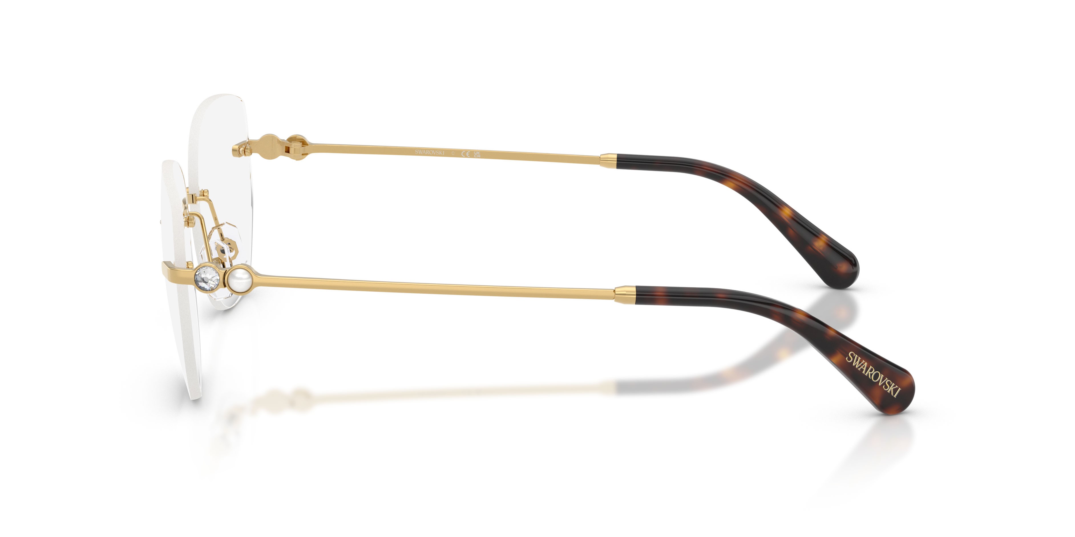 Eyeglasses Swarovski SK 1038 (4004) color oro shape round lenses lente demo