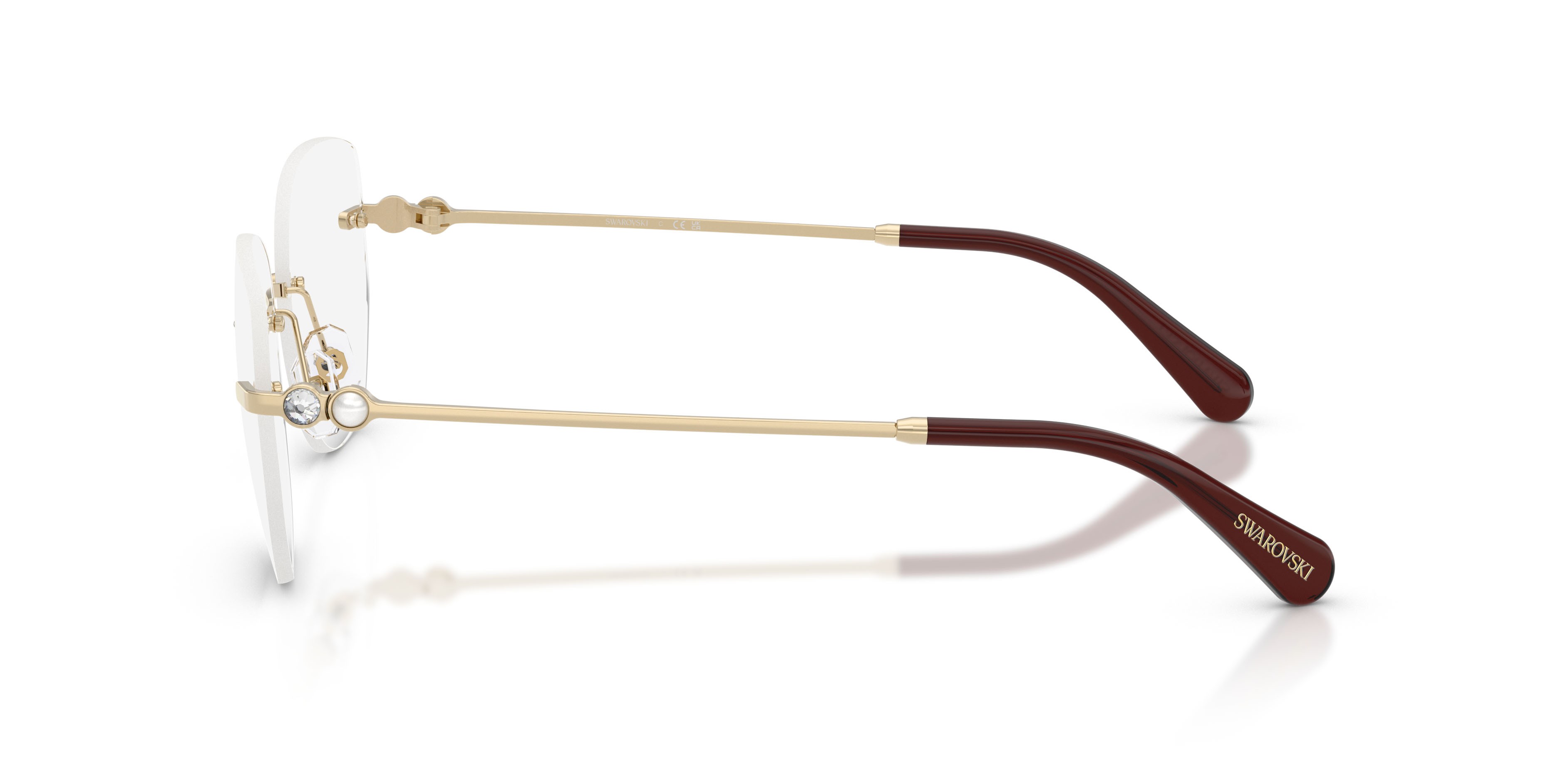 Eyeglasses Swarovski SK 1038 (4013) color oro pallido shape round lenses lente demo