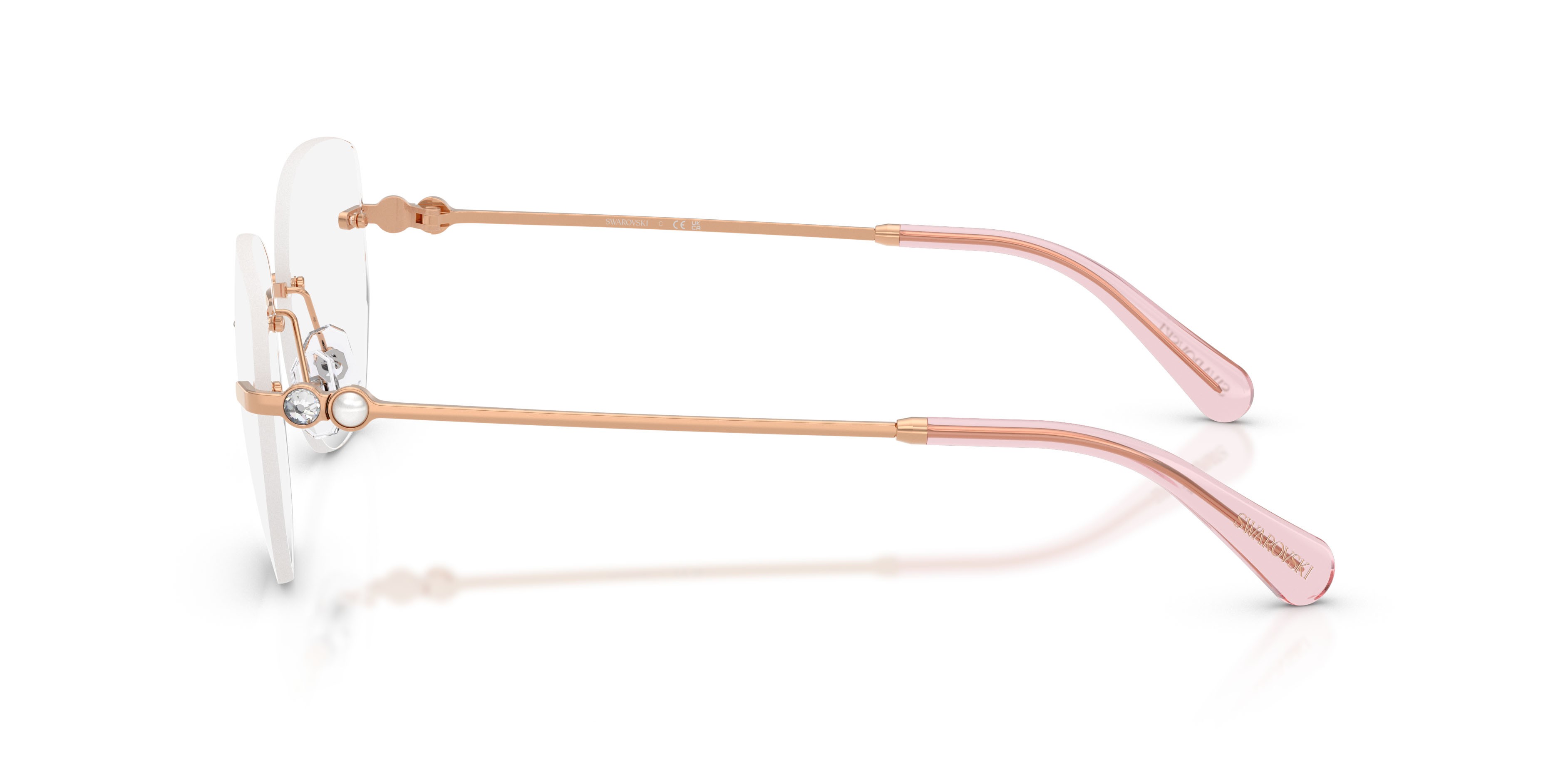 Eyeglasses Swarovski SK 1038 (4014) color oro rose shape round lenses lente demo