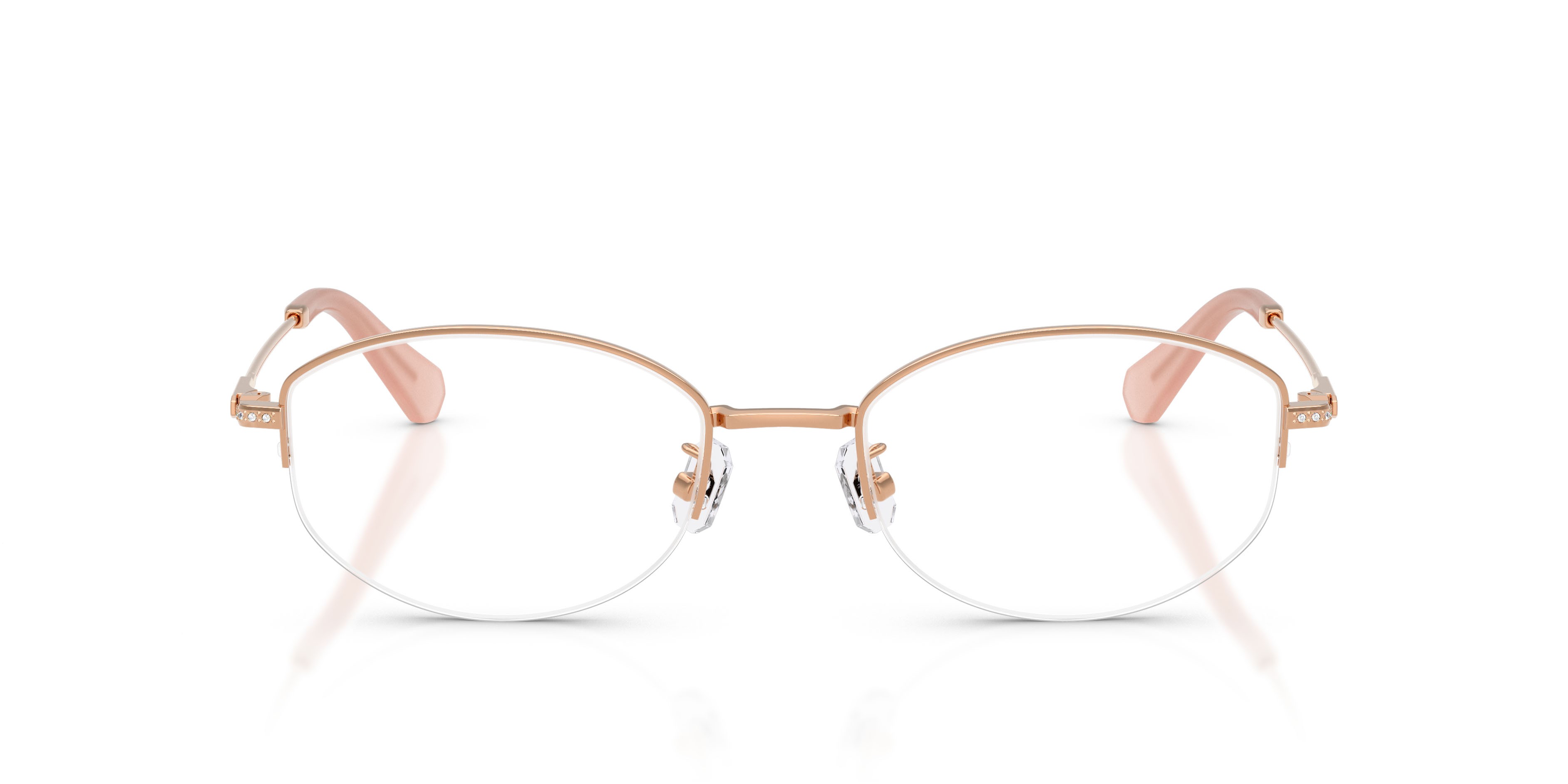 Eyeglasses Swarovski SK 1039D (4014) color oro rose shape oval lenses lente demo