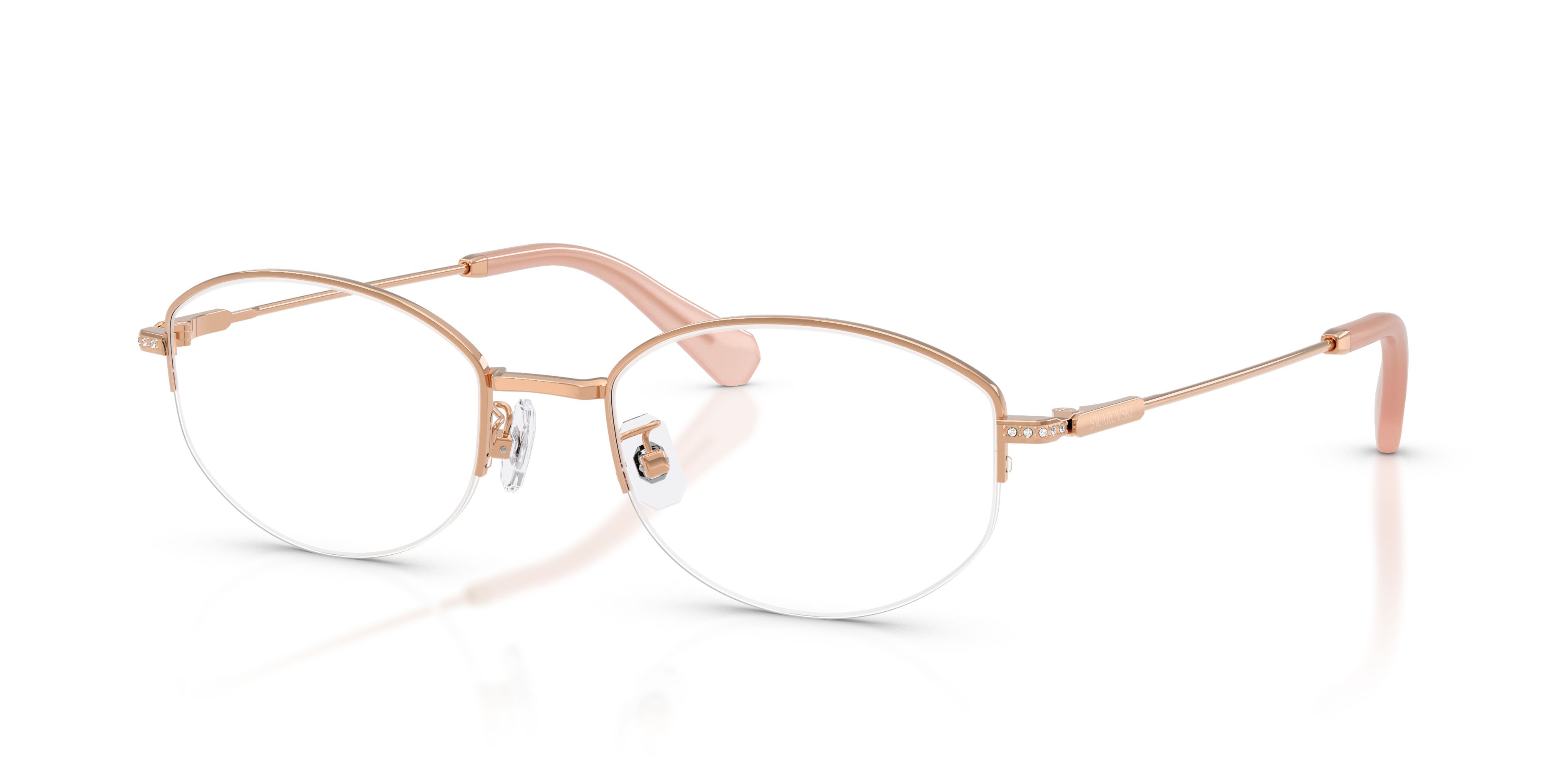 Eyeglasses Swarovski SK 1039D (4014) color oro rose shape oval lenses lente demo