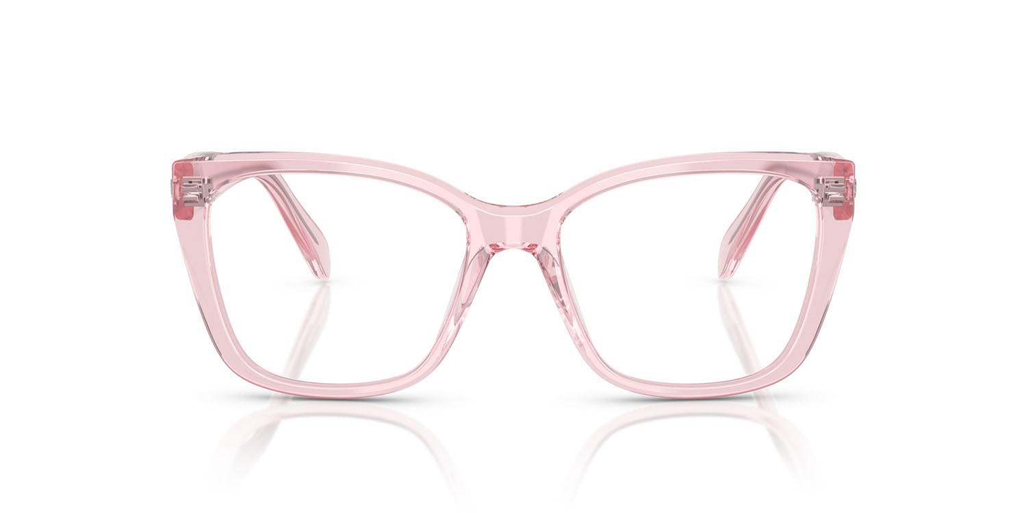 Eyeglasses Swarovski SK 2008 (3001) color rosa trasparente shape irregular lenses lente demo