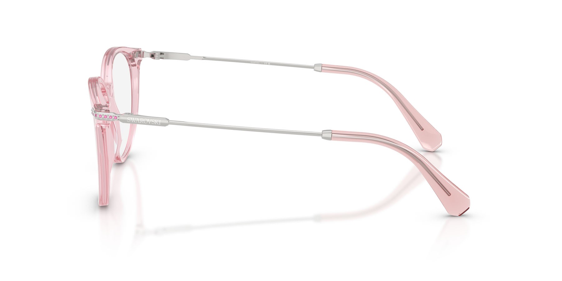 Eyeglasses Swarovski SK 2009 (3001) color rosa trasparente shape pantos lenses lente demo