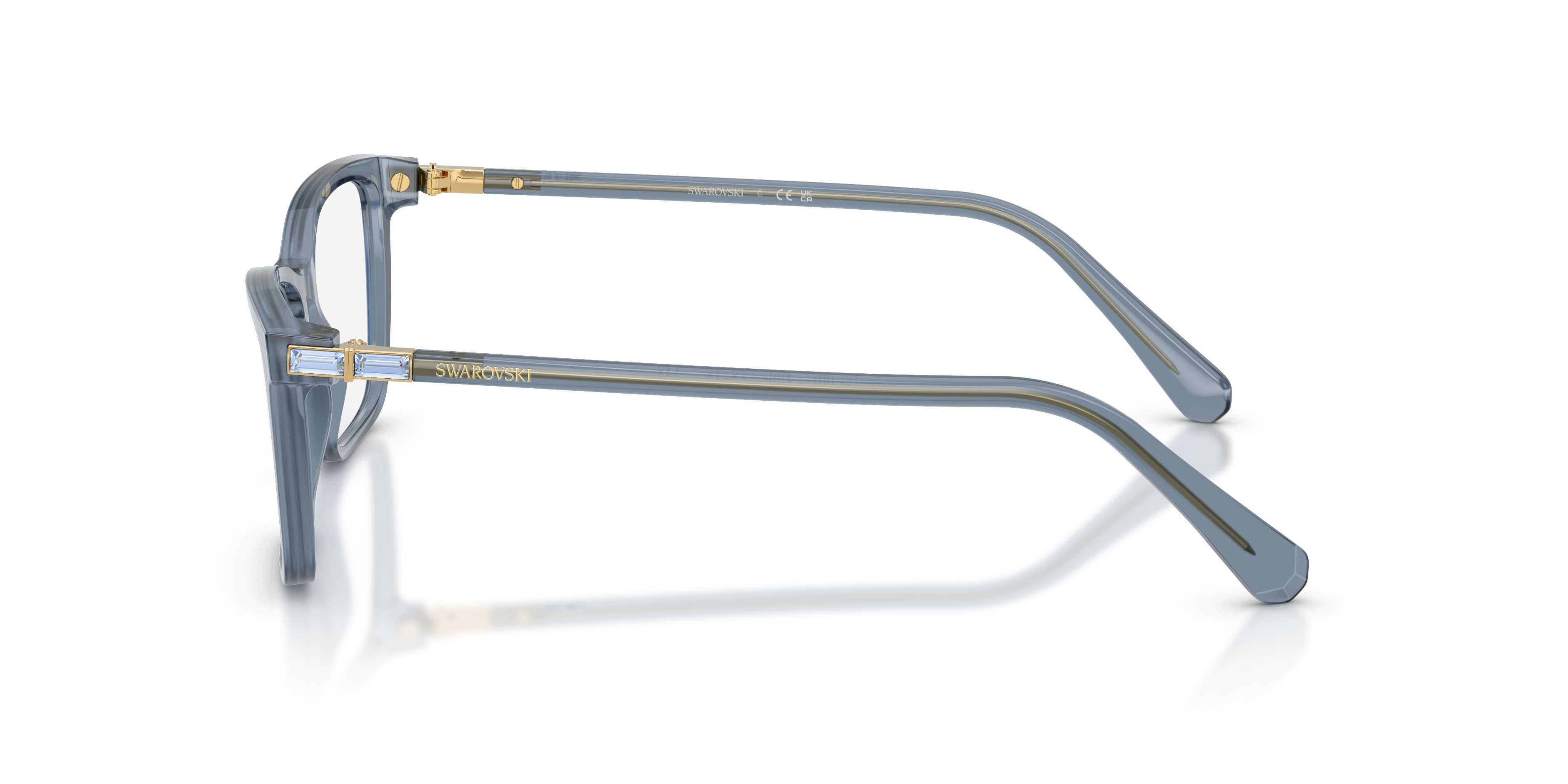 Eyeglasses Swarovski SK 2015 (1035) color azzurro perlaceo shape rectangle lenses lente demo