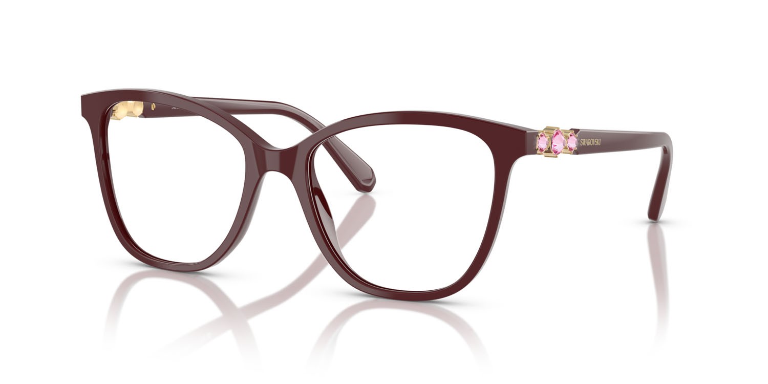 Eyeglasses Swarovski SK 2020 (1008) color vinaccia shape square lenses lente demo