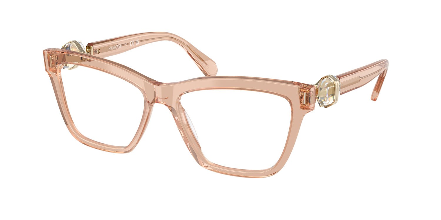 Eyeglasses Swarovski SK 2021 (1063) color beige trasparente shape square lenses lente demo