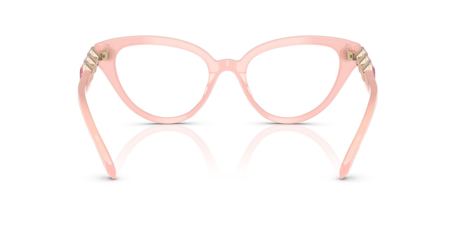 Eyeglasses Swarovski SK 2028 (1031) color rosa perlaceo shape cat eye lenses lente demo