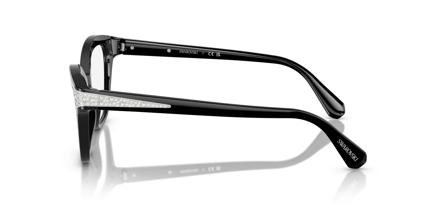 Eyeglasses Swarovski SK 2029 (1001) color nero shape cat eye lenses lente demo