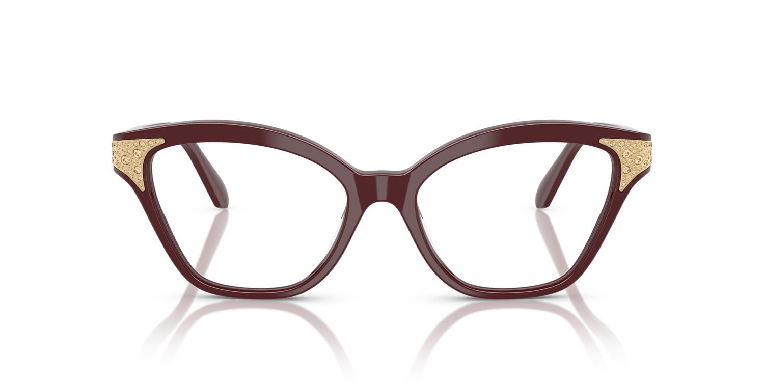 Eyeglasses Swarovski SK 2029 (1008) color vinaccia shape cat eye lenses lente demo