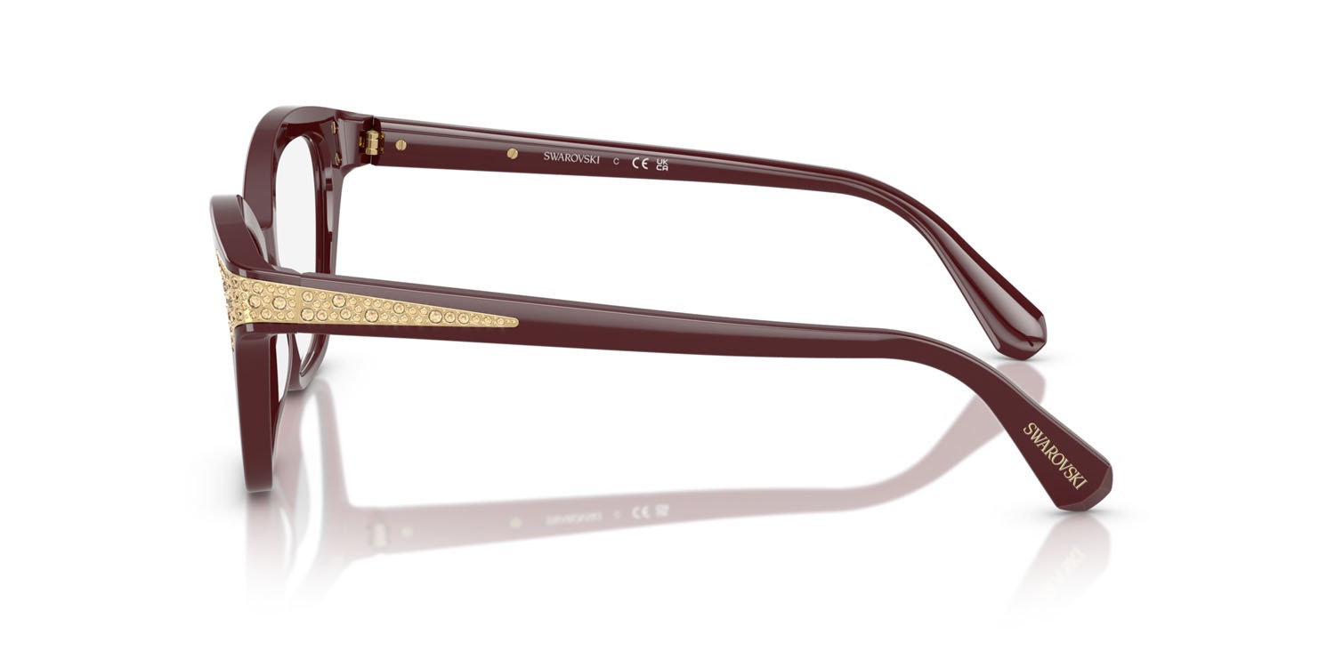 Eyeglasses Swarovski SK 2029 (1008) color vinaccia shape cat eye lenses lente demo