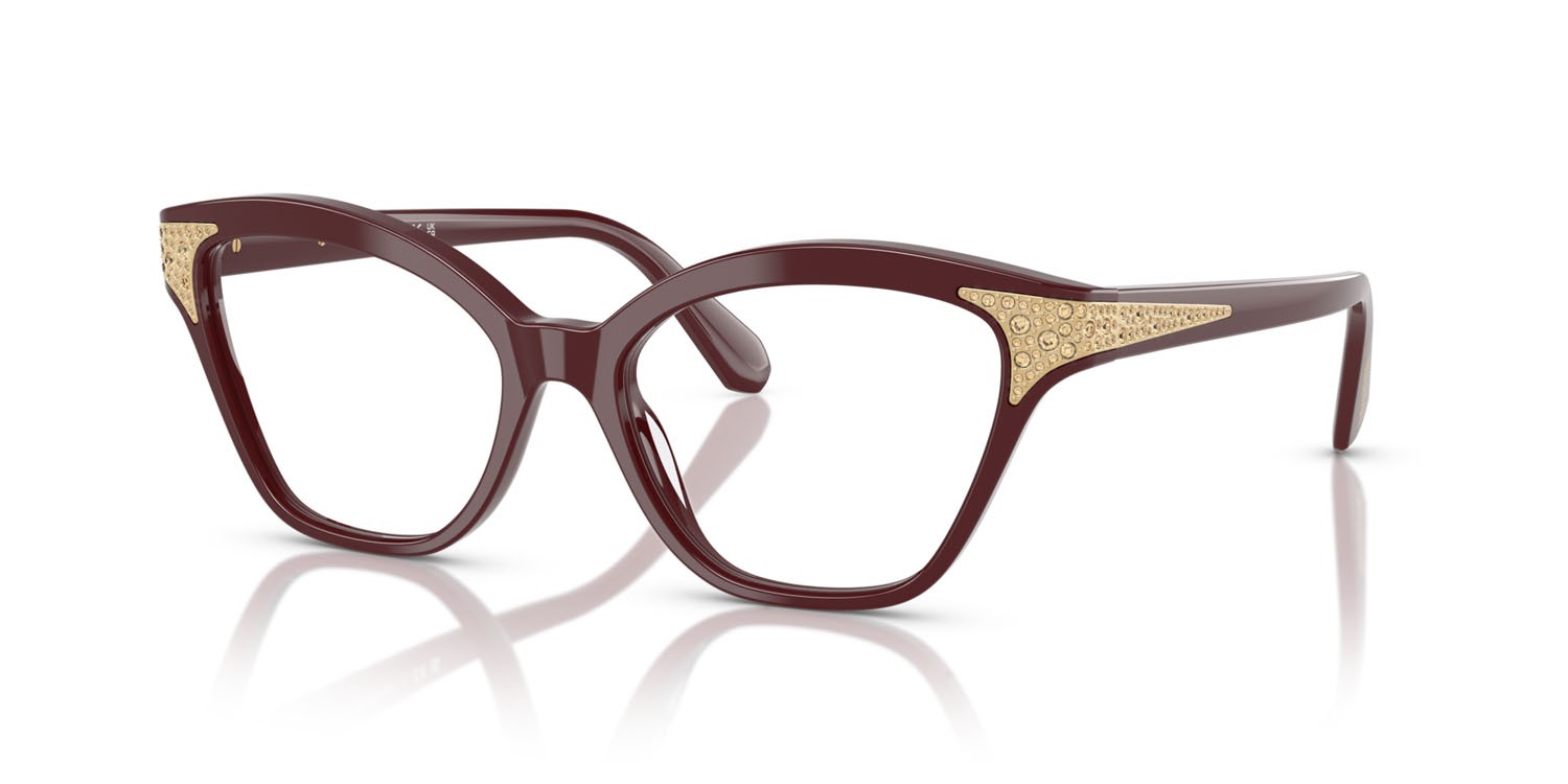 Eyeglasses Swarovski SK 2029 (1008) color vinaccia shape cat eye lenses lente demo