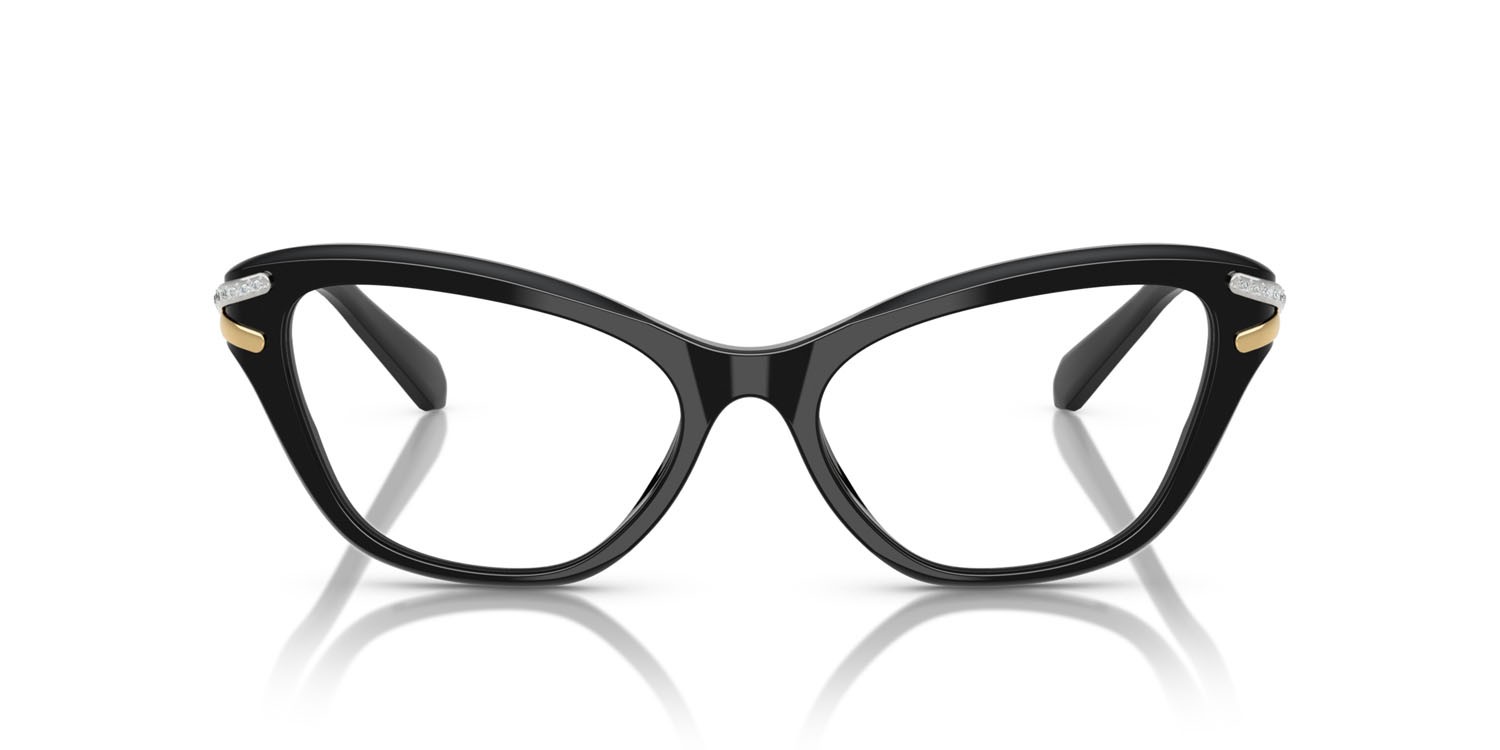 Eyeglasses Swarovski SK 2031 (1001) color nero shape cat eye lenses lente demo