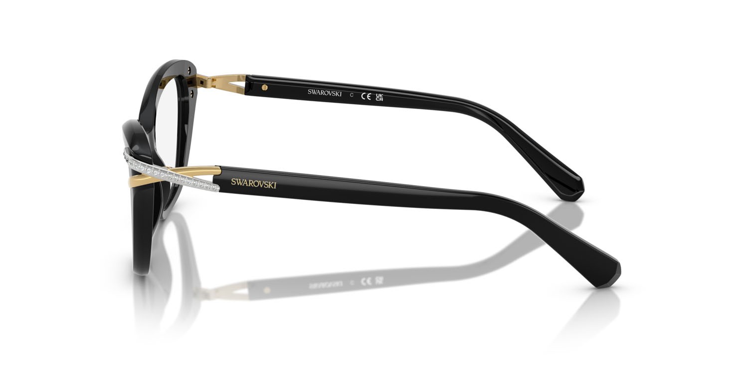 Eyeglasses Swarovski SK 2031 (1001) color nero shape cat eye lenses lente demo