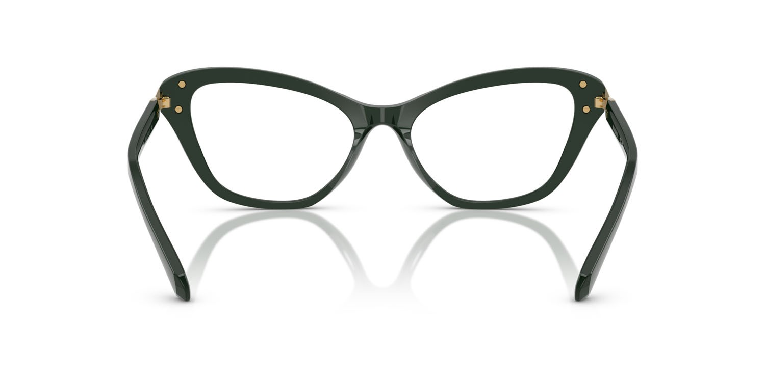 Eyeglasses Swarovski SK 2031 (1026) color verde scuro shape cat eye lenses lente demo