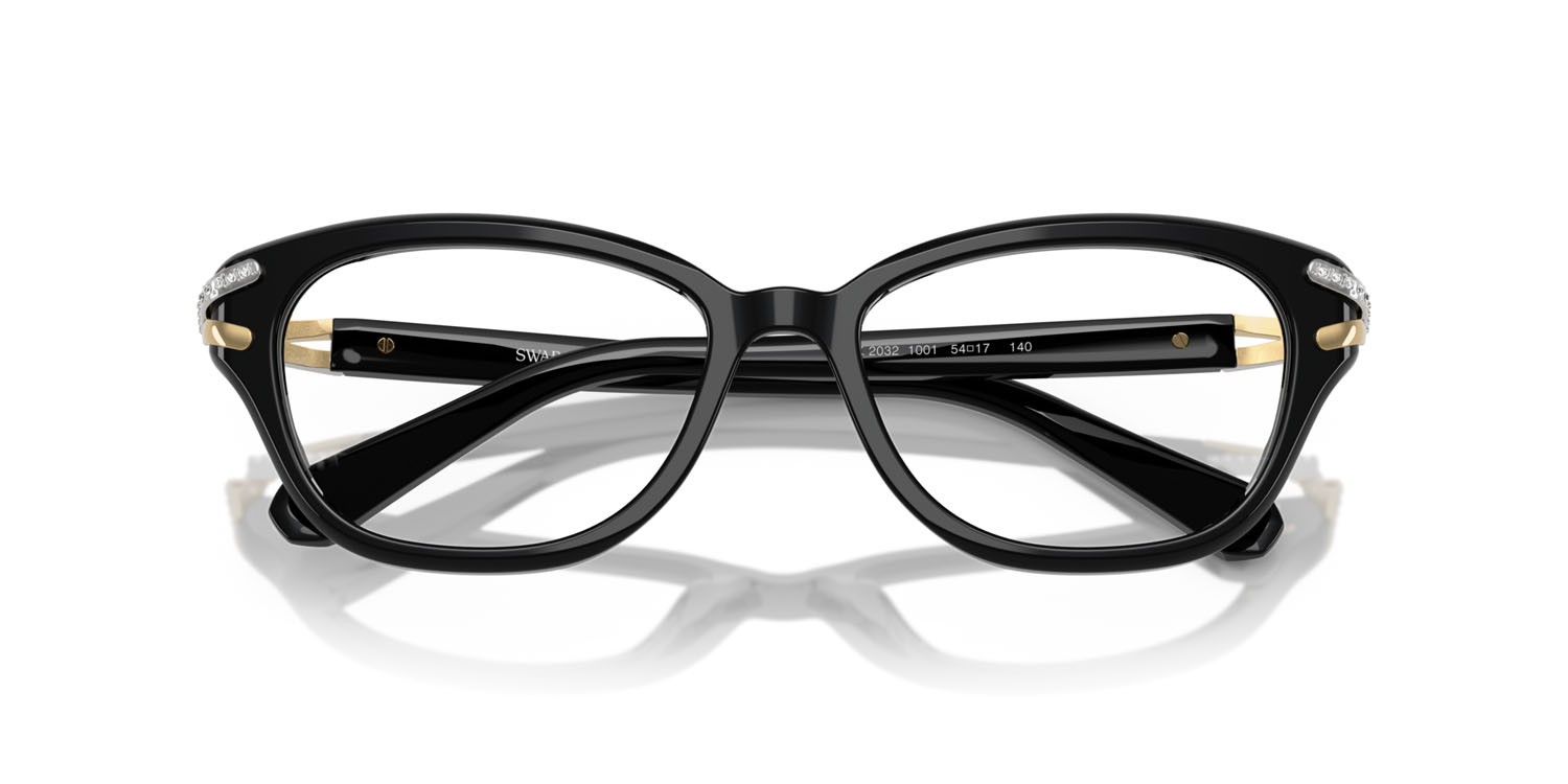 Occhiali da vista Swarovski SK 2032 (1001) colore nero forma quadrato lenti lente demo