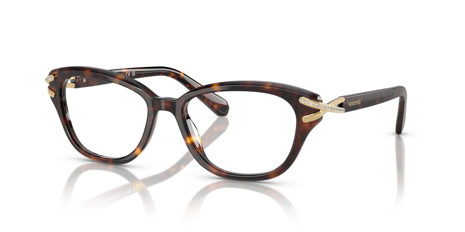 Eyeglasses Swarovski SK 2032 (1002) color havana shape square lenses lente demo