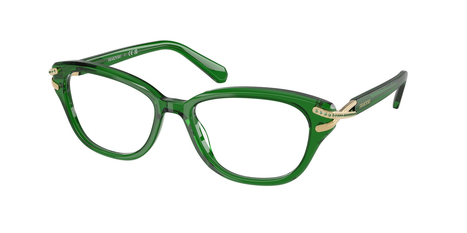 Eyeglasses Swarovski SK 2032 (1064) color verde trasparente shape square lenses lente demo