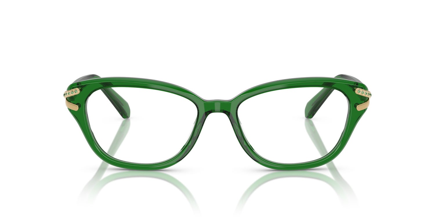 Eyeglasses Swarovski SK 2032 (1064) color verde trasparente shape square lenses lente demo