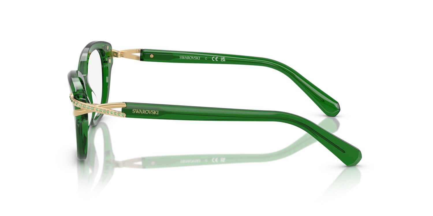 Eyeglasses Swarovski SK 2032 (1064) color verde trasparente shape square lenses lente demo