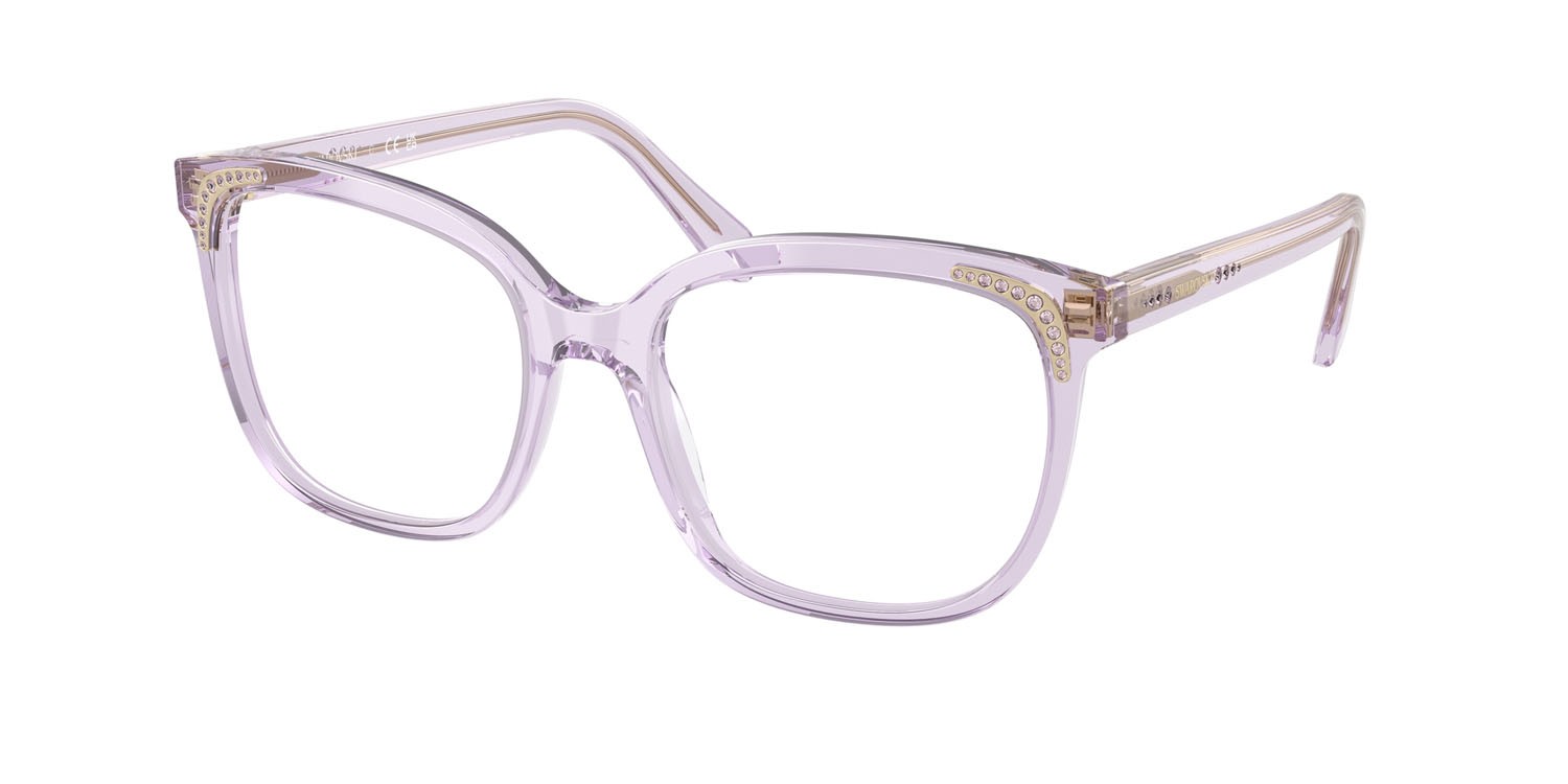 Eyeglasses Swarovski SK 2033 (1079) color lilla trasparente shape butterfly lenses lente demo