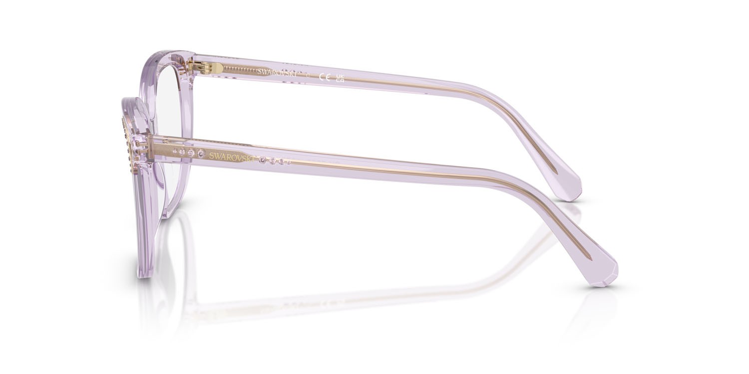 Eyeglasses Swarovski SK 2033 (1079) color lilla trasparente shape butterfly lenses lente demo