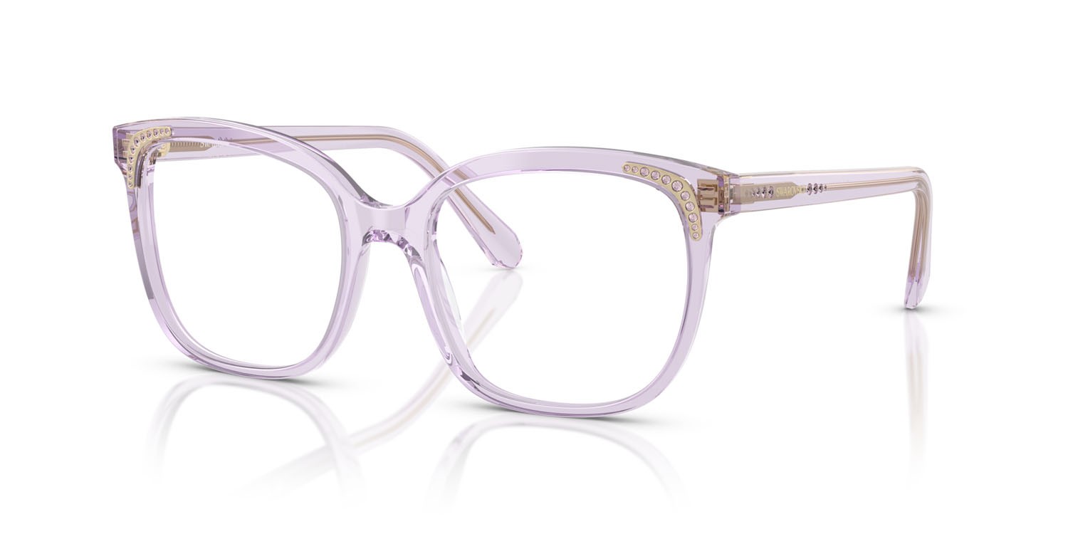 Eyeglasses Swarovski SK 2033 (1079) color lilla trasparente shape butterfly lenses lente demo
