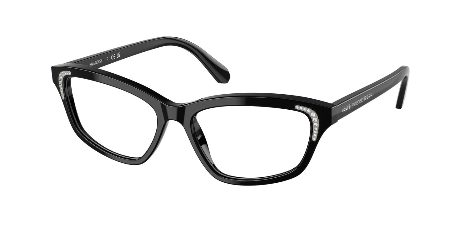 Eyeglasses Swarovski SK 2034 (1001) color nero shape irregular lenses lente demo