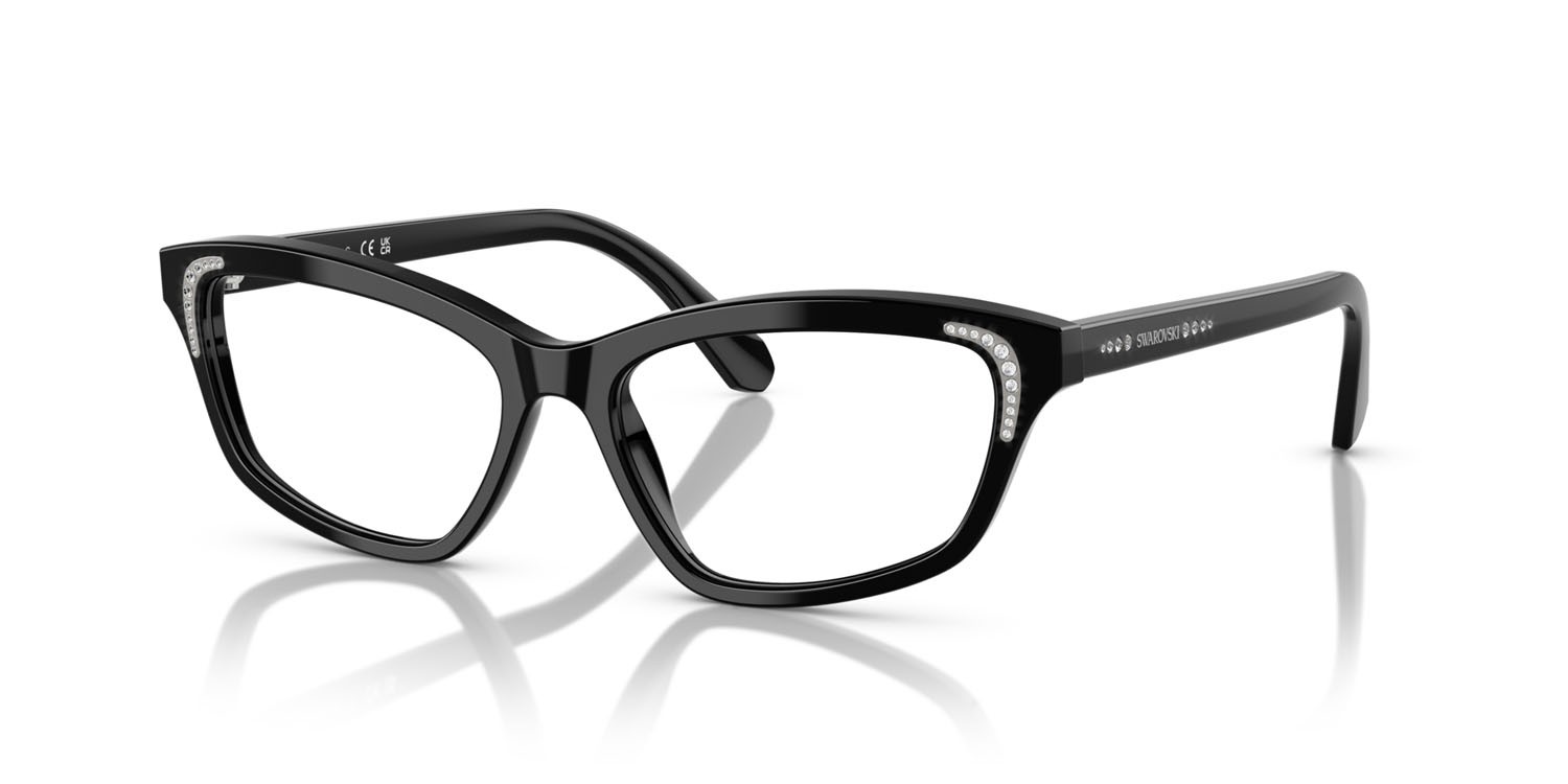 Eyeglasses Swarovski SK 2034 (1001) color nero shape irregular lenses lente demo