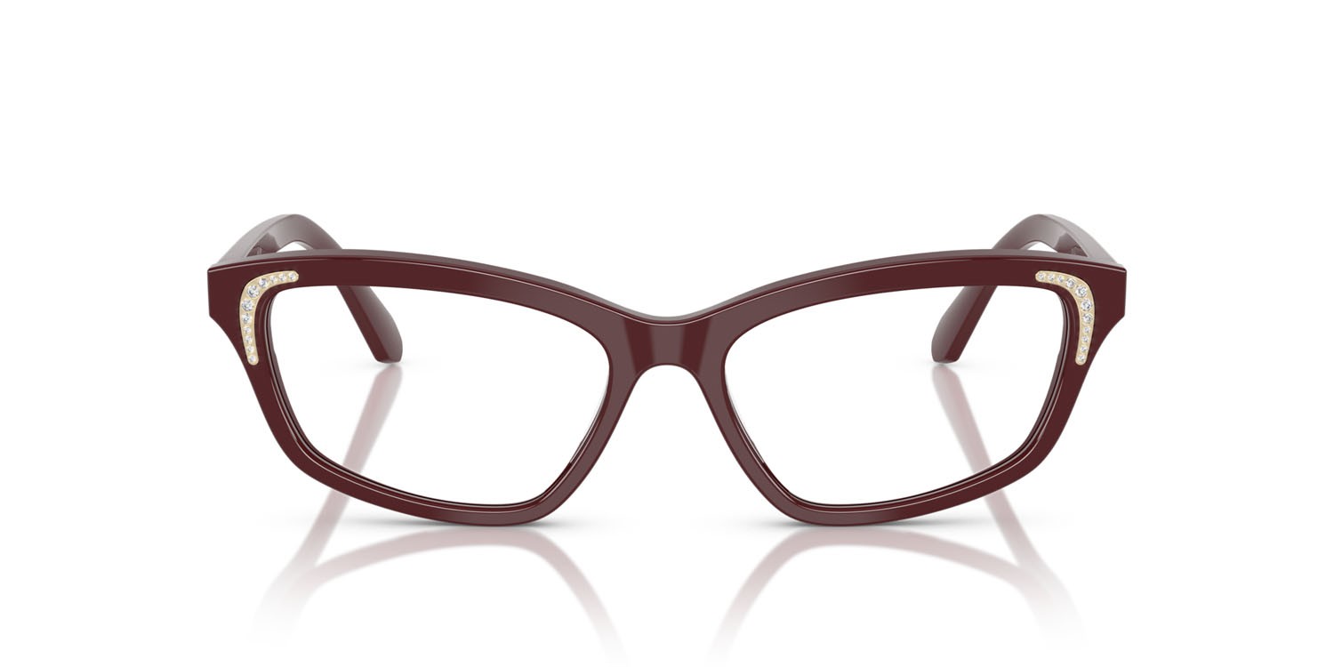 Eyeglasses Swarovski SK 2034 (1008) color vinaccia shape irregular lenses lente demo